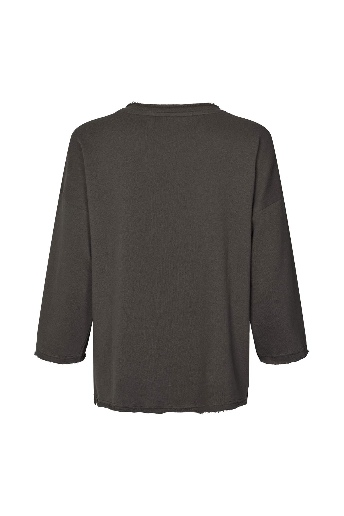 Dena - Light stretch 3/4 sleeve top I Faded black