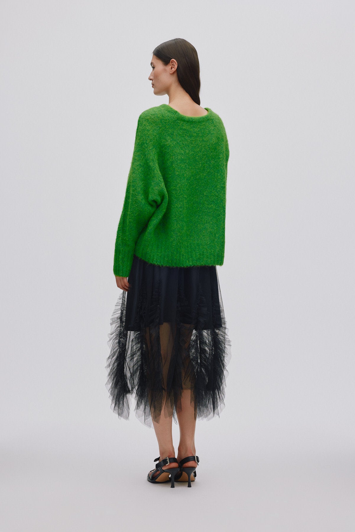 Frilly tulle skirt - Glenda I Black