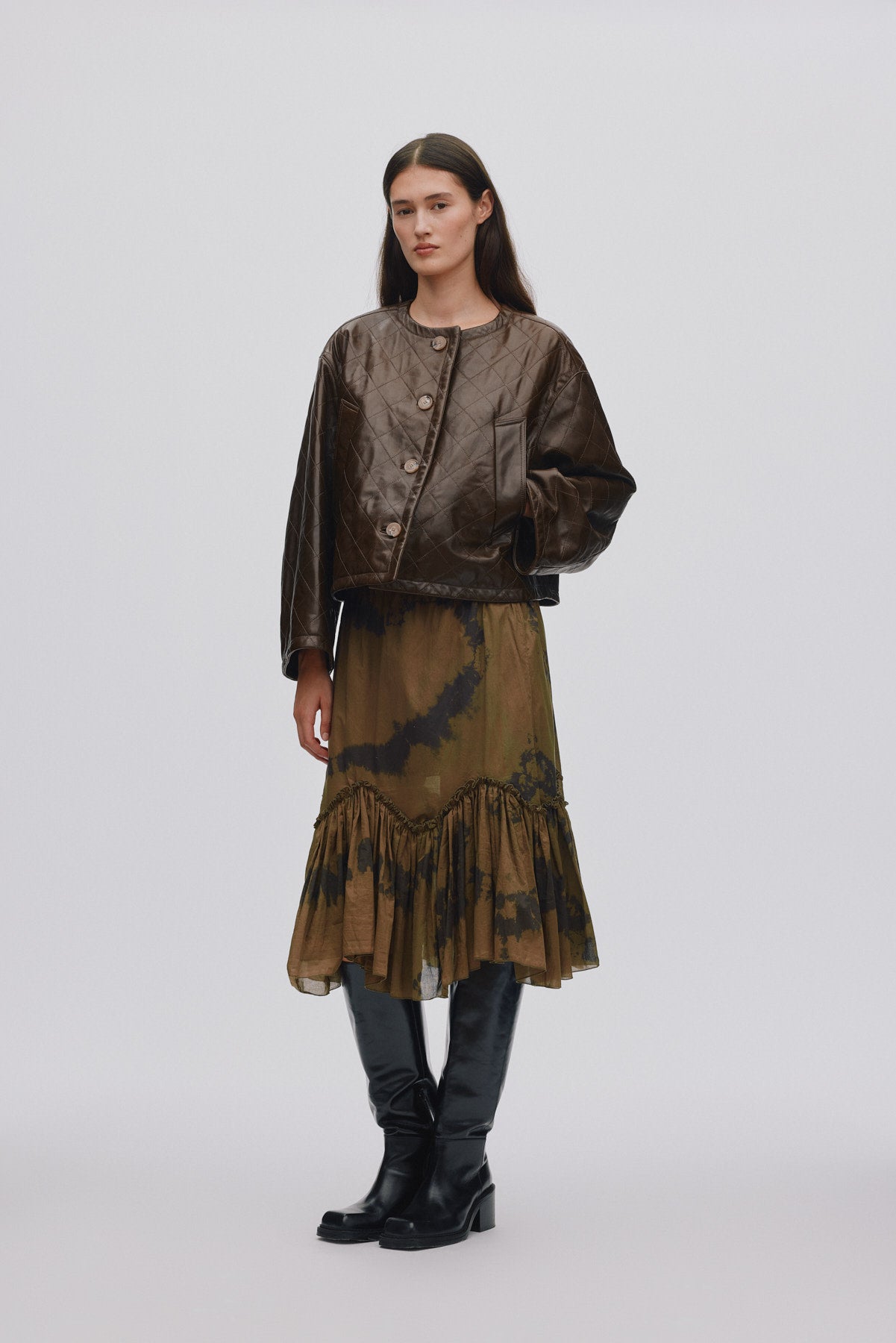 Arijana - Cosmic midi skirt I Timber combo