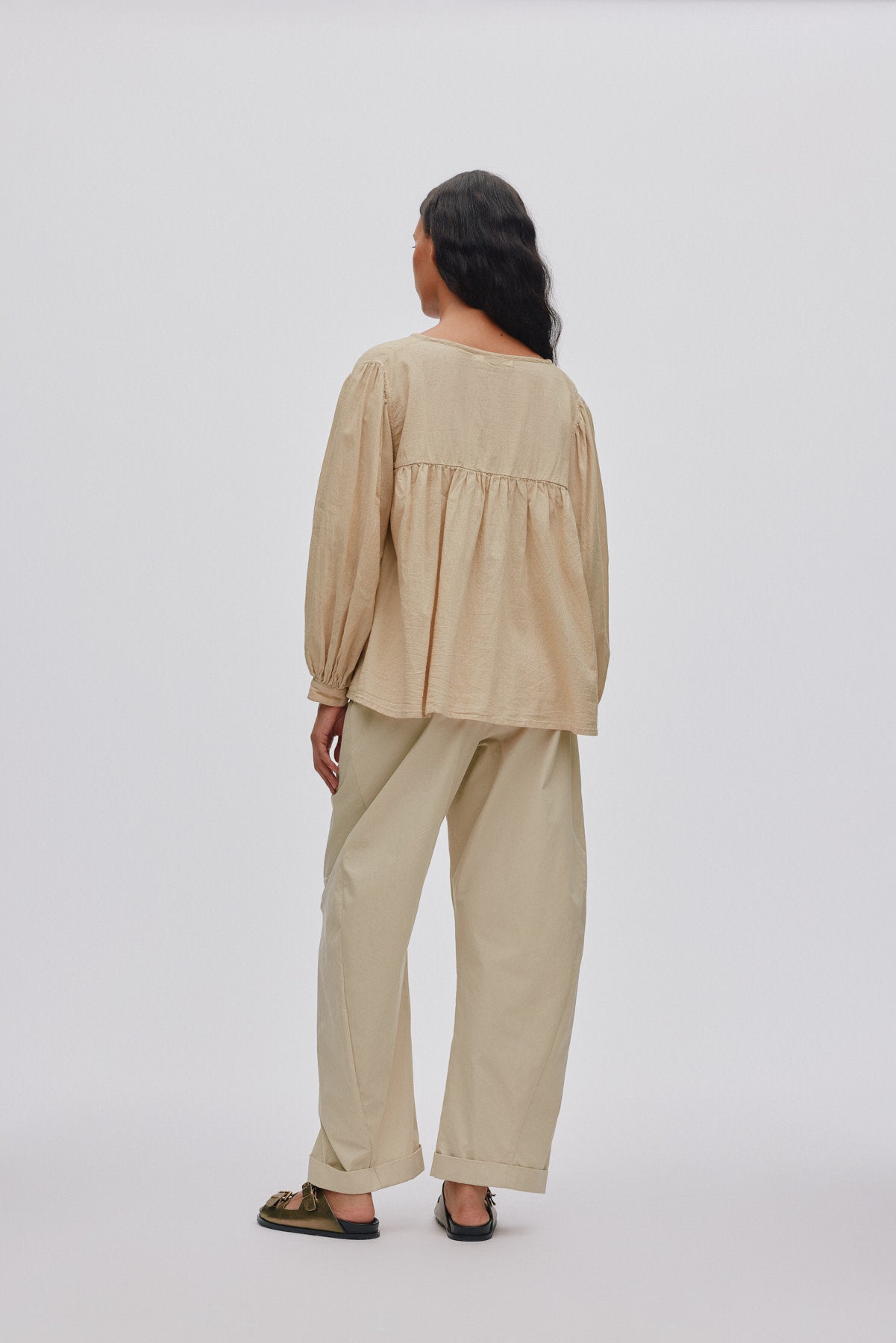 Eike - Cotton full sleeve blouse I Macadan