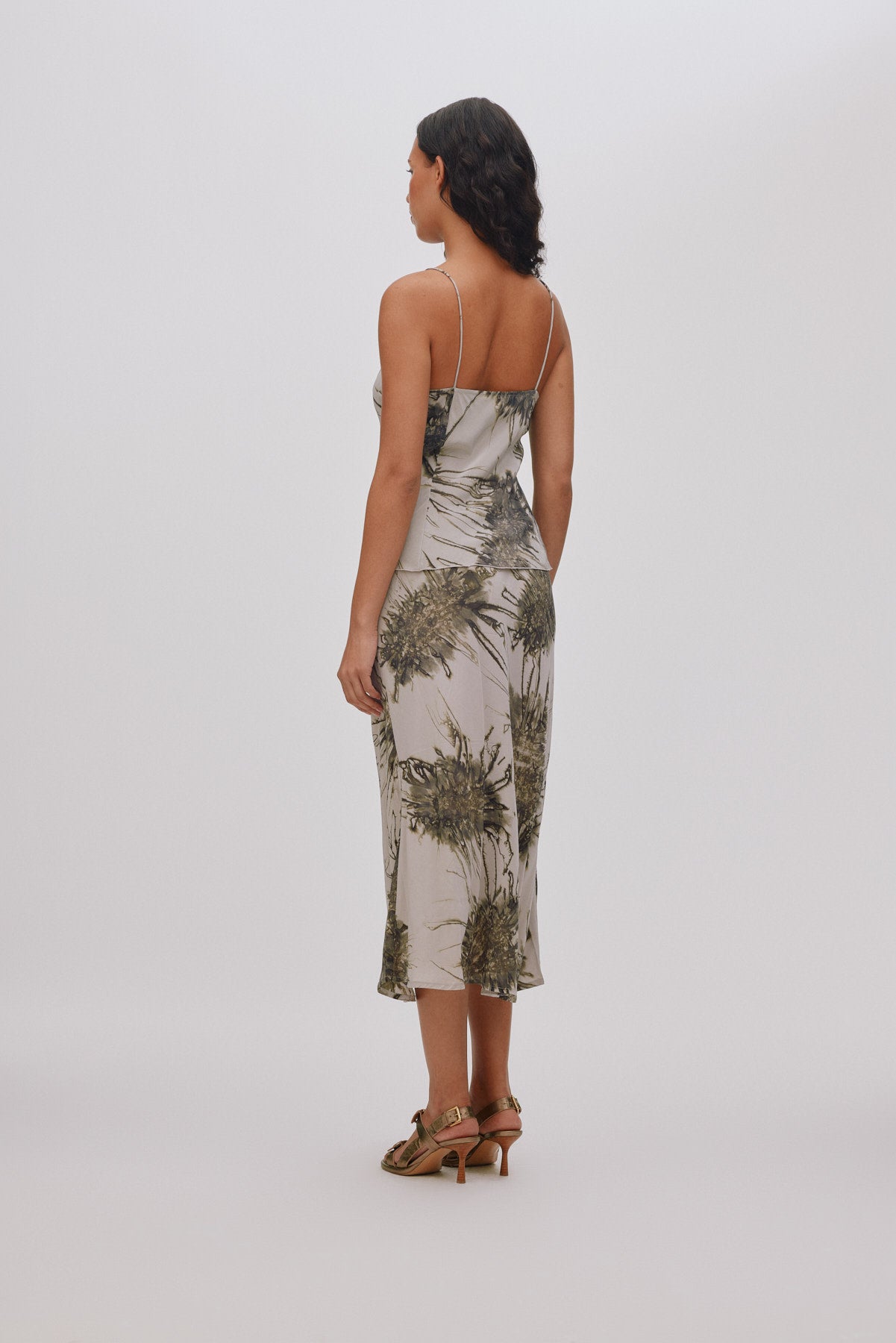 Elmi - Sea urchin crop bias skirt I Grey combo