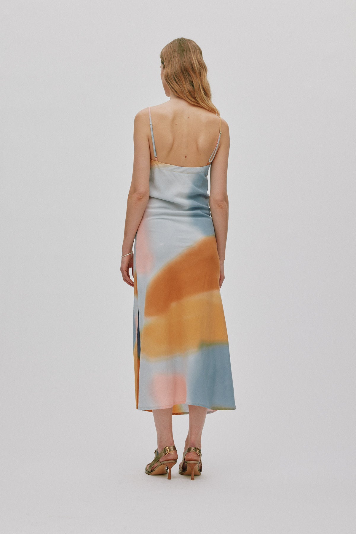 Iloa - Water colour bias dress I Sunset combo