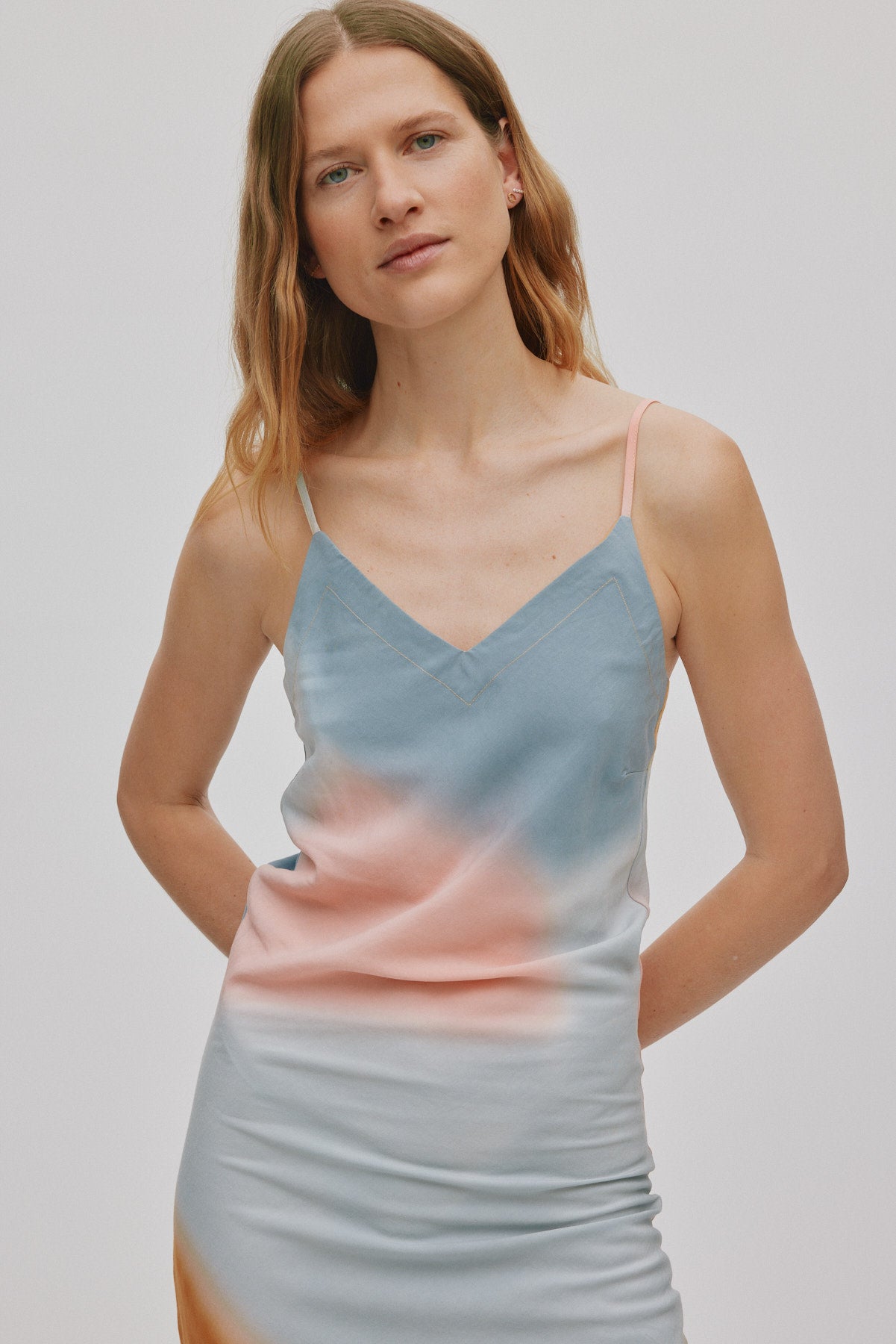 Iloa - Water colour bias dress I Sunset combo