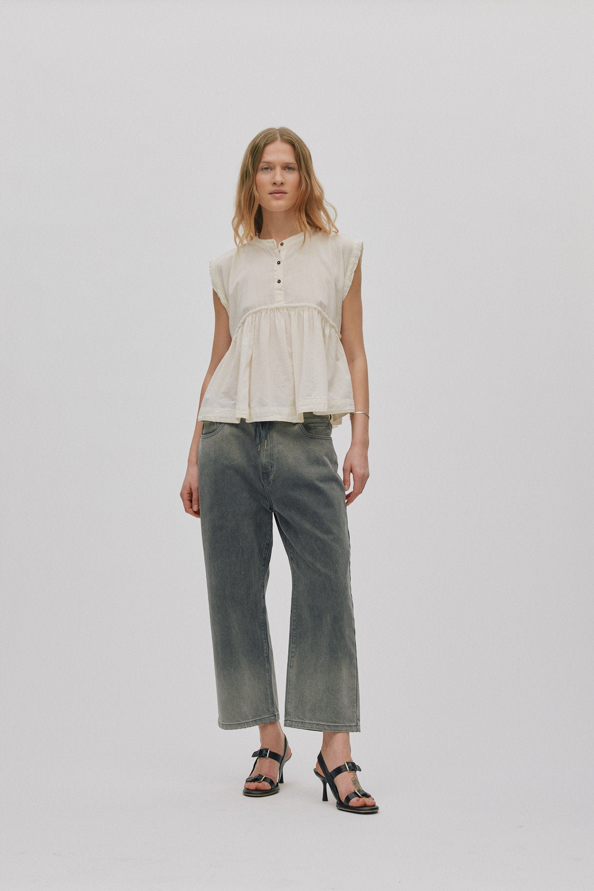 Deona - Cotton blouse I Bone