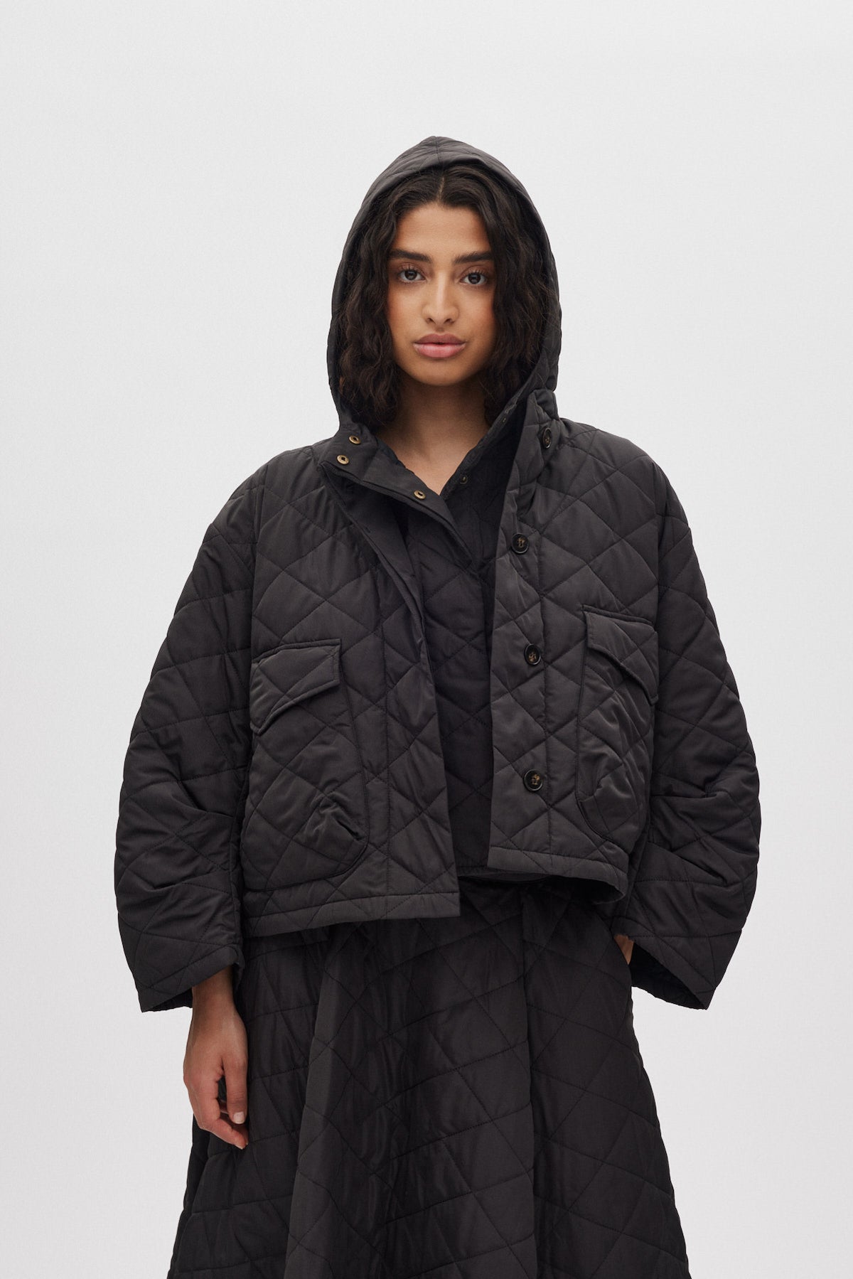 Rhea - Tech quilt jacket I Black