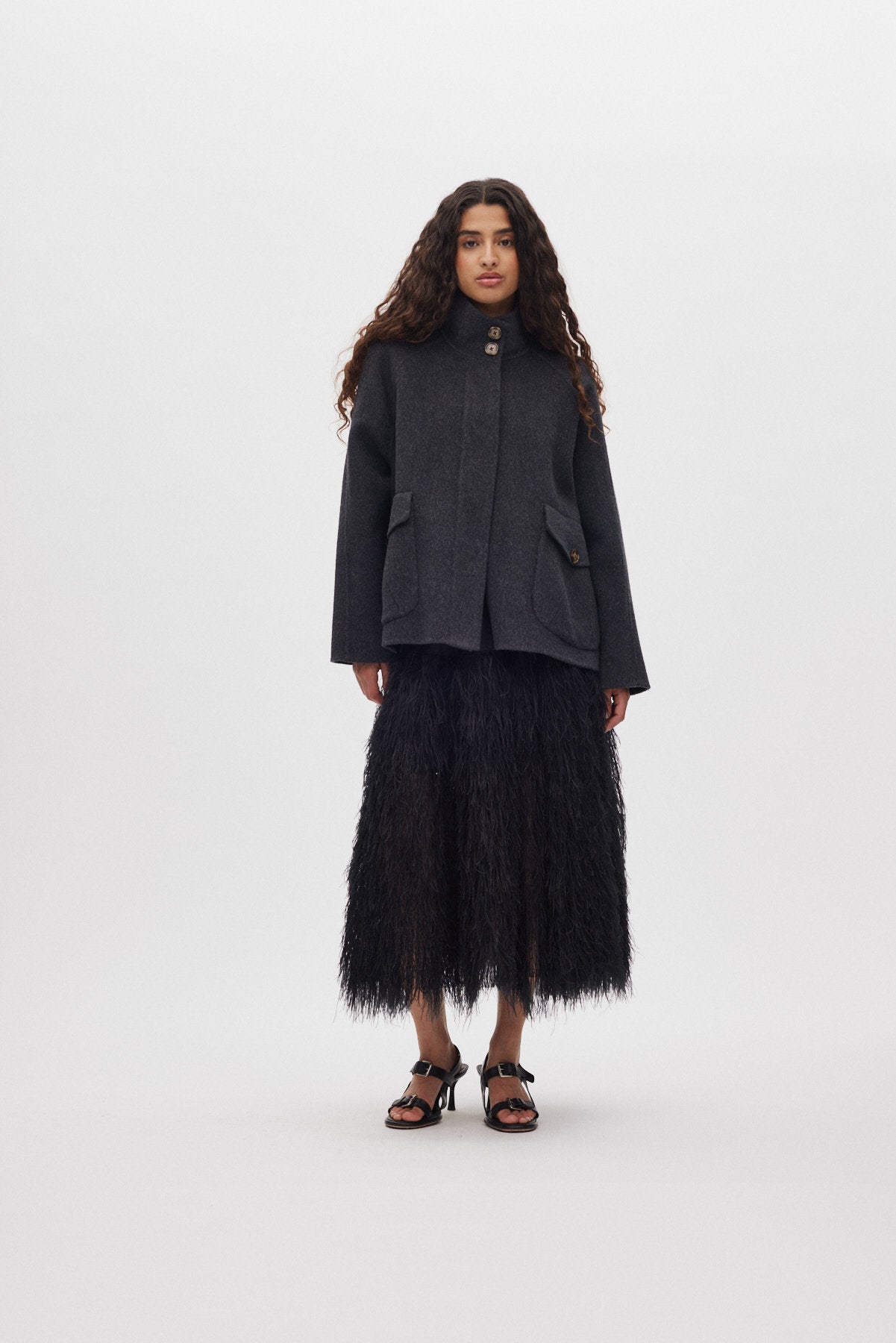 Magna - Plume combo full skirt I PRE-ORDER I Black
