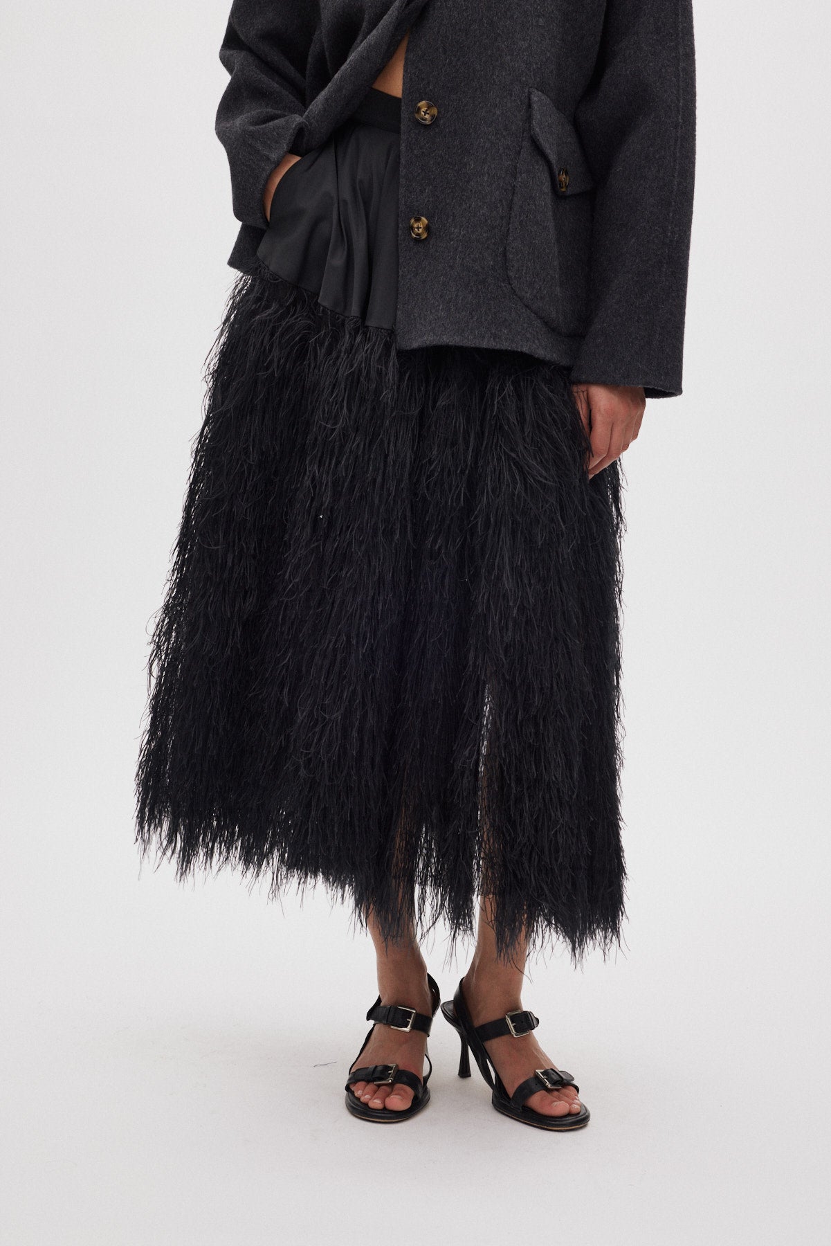 Magna - Plume combo full skirt I PRE-ORDER I Black