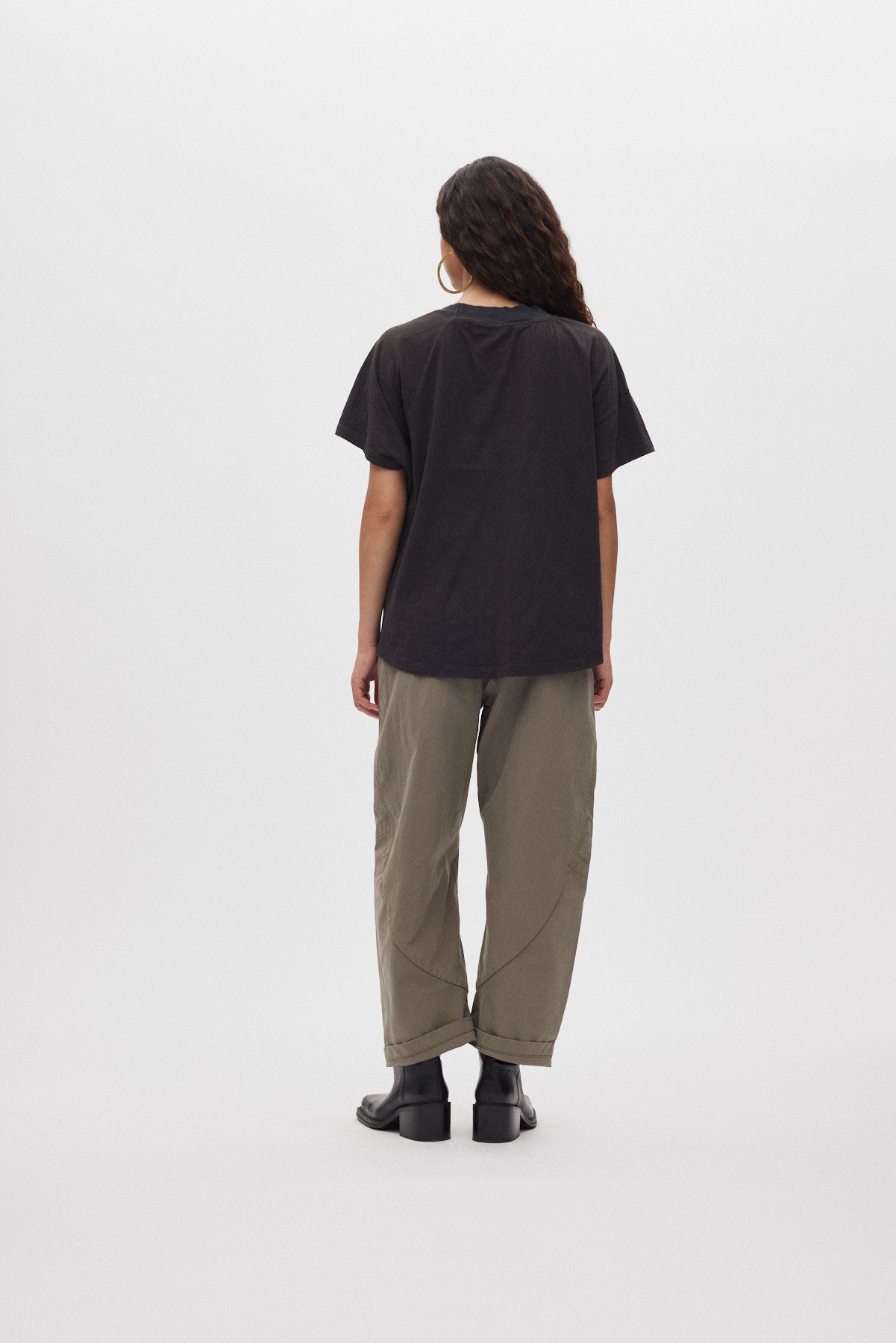 Ary - Fragile boxy t-shirt I Faded black