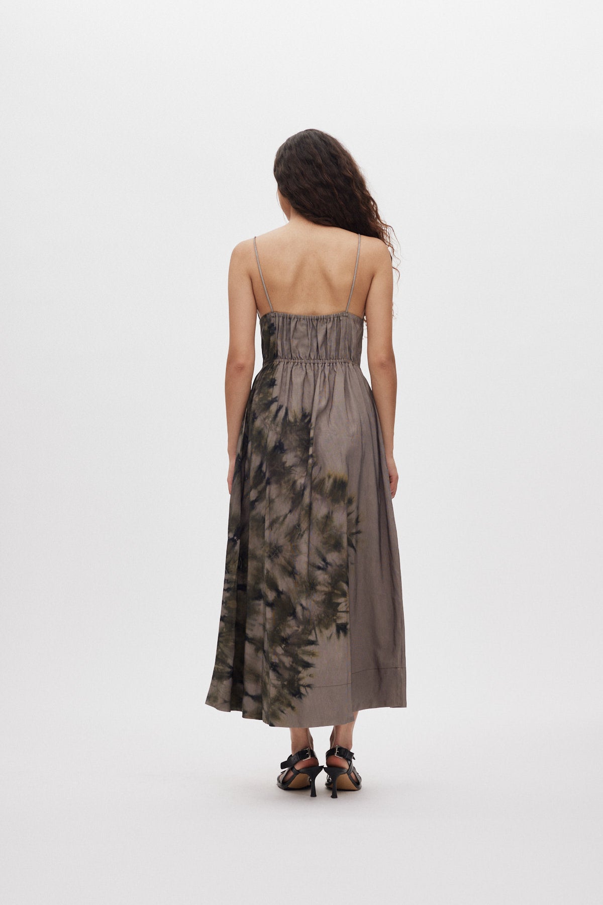 Maple - Lava v-front dress I Grey green combo