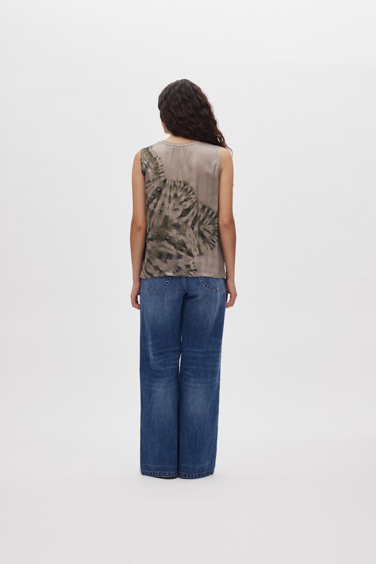 Dalia - Denim retro fit pants I Dark indigo
