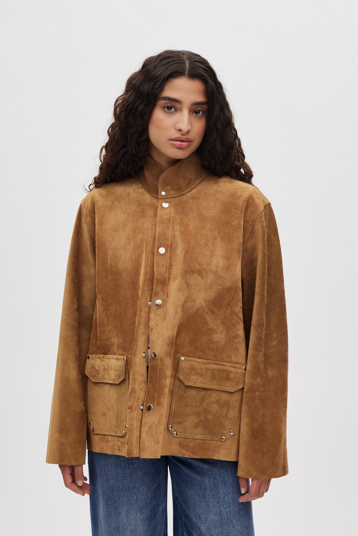 Thelma - Heavy suede jacket I Whiskey