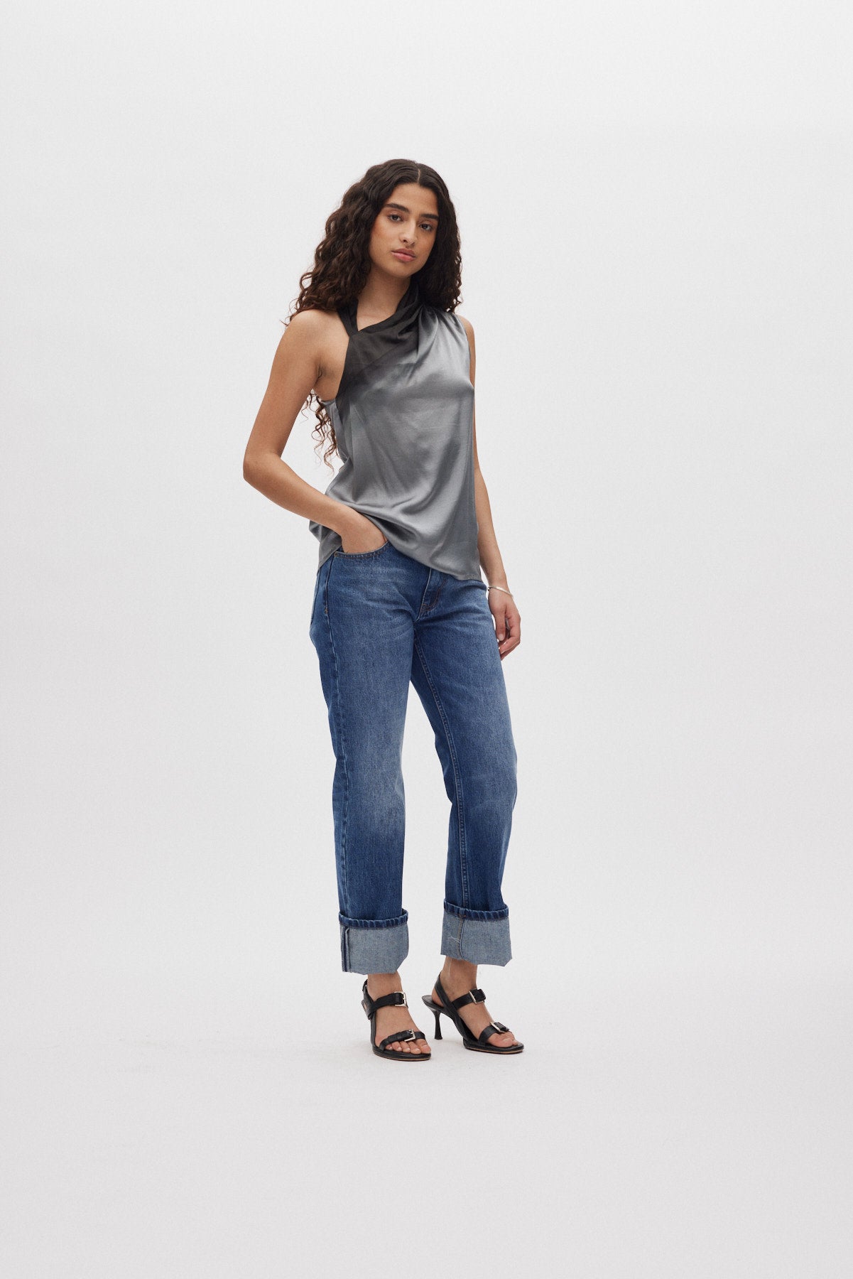 Malia - Horizon top I Grey/black
