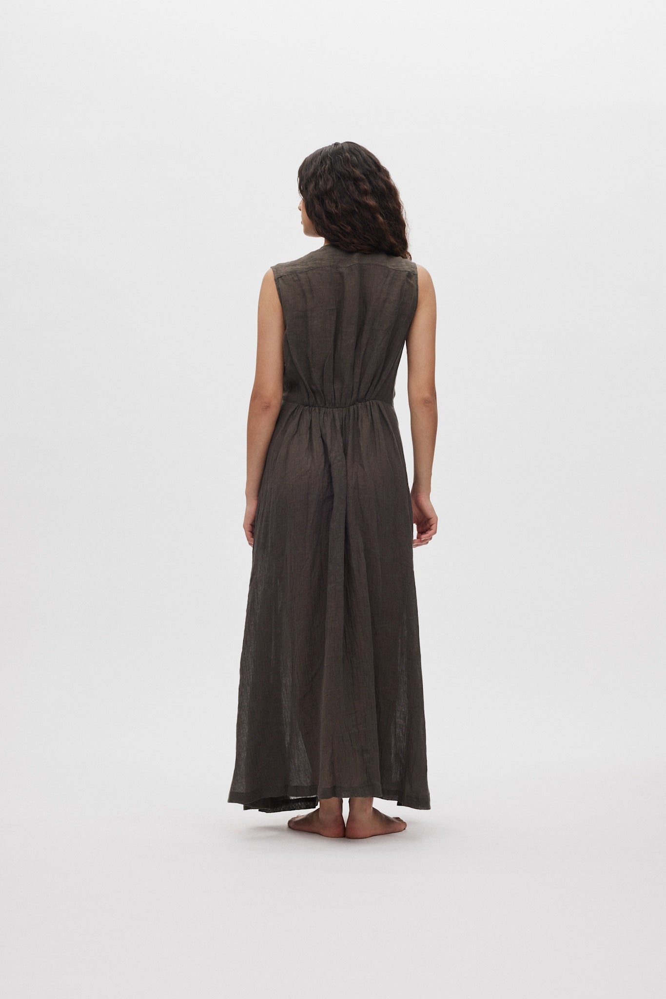 Kimber - Crinkled dress I Faded black