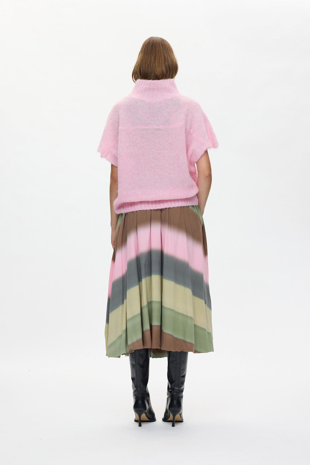 Asna - Superlight knit tunic top I Rose