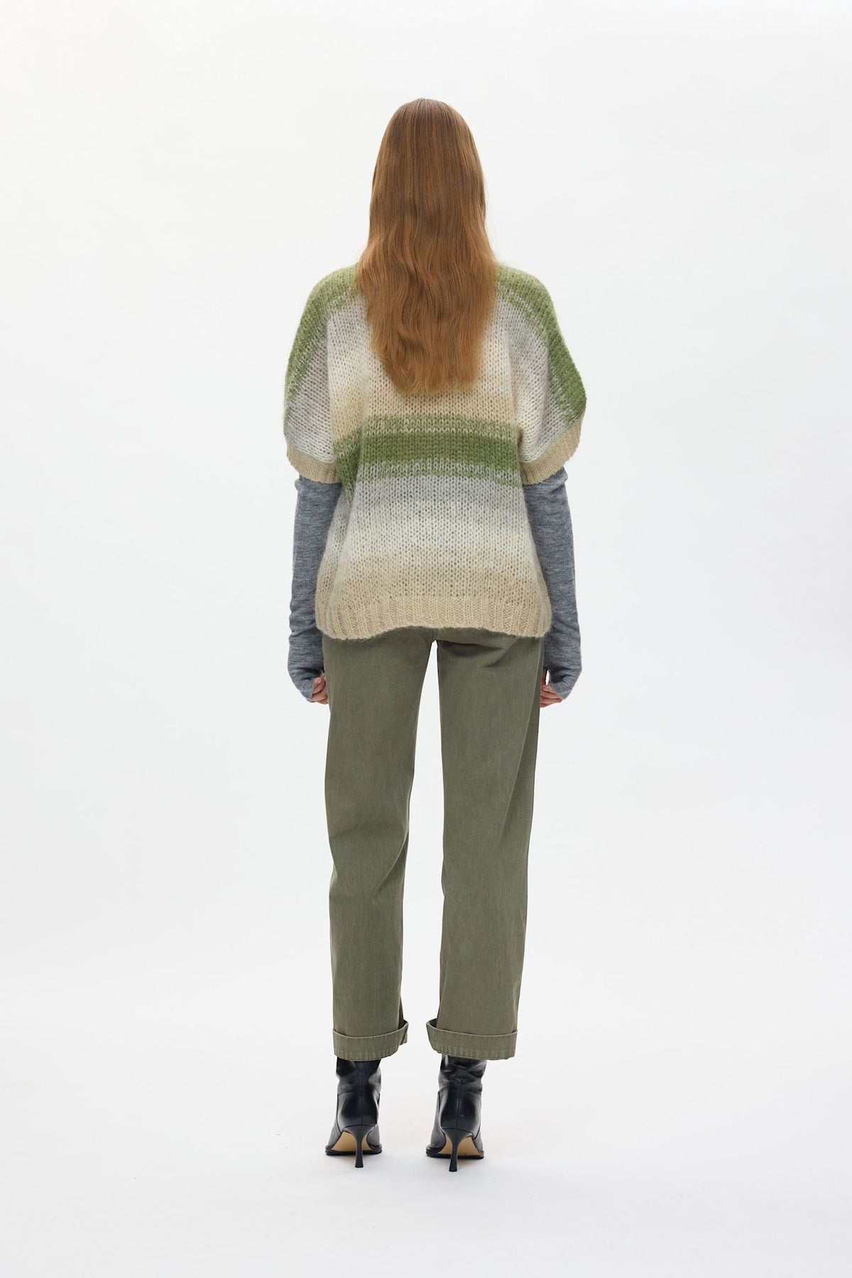 Sabina - Canvas pants I Washed sage