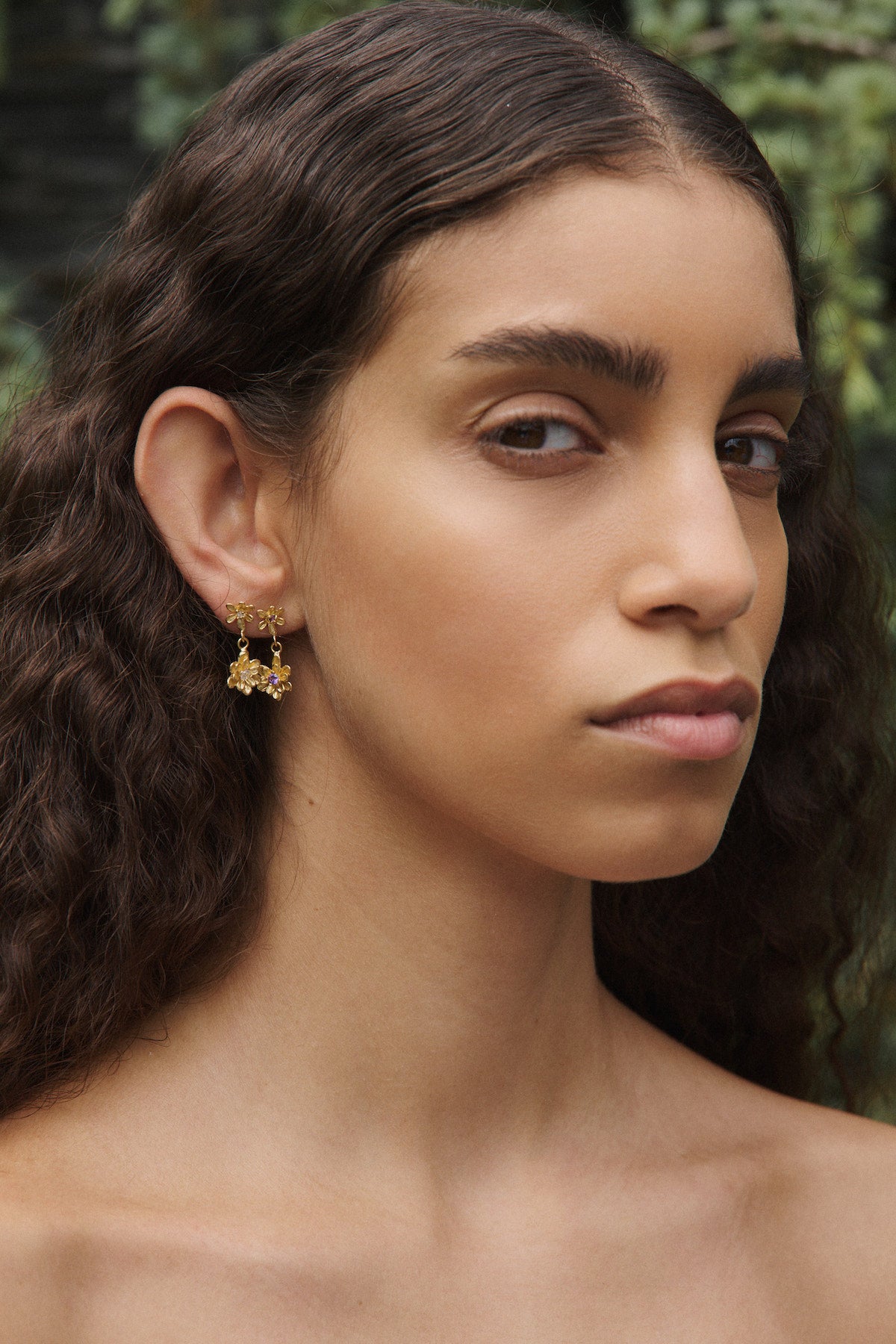 Double Flower Earring - Nafsu I White Zirconia
