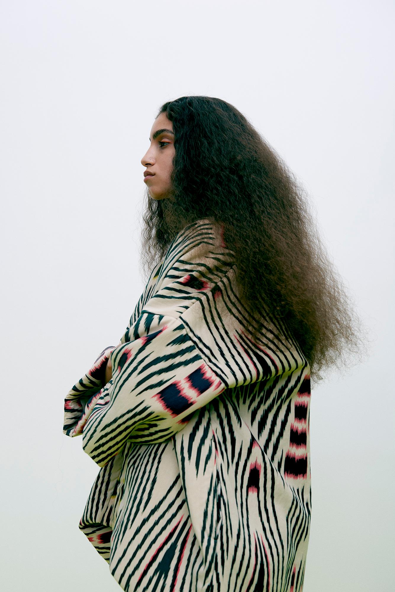 Abba - Ikat combo padded kimono I Forest pink sand & citrus combo