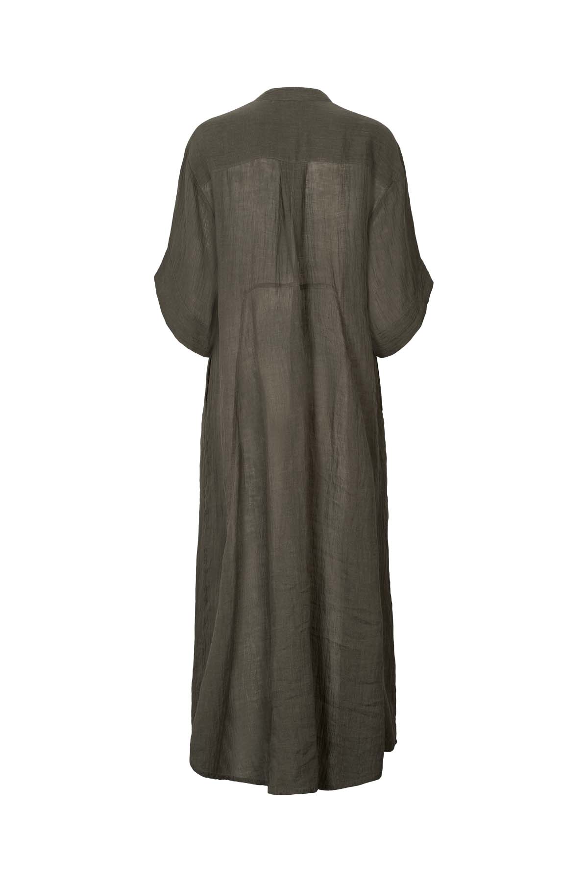 Susi - Crinkled long kaftan I Faded black