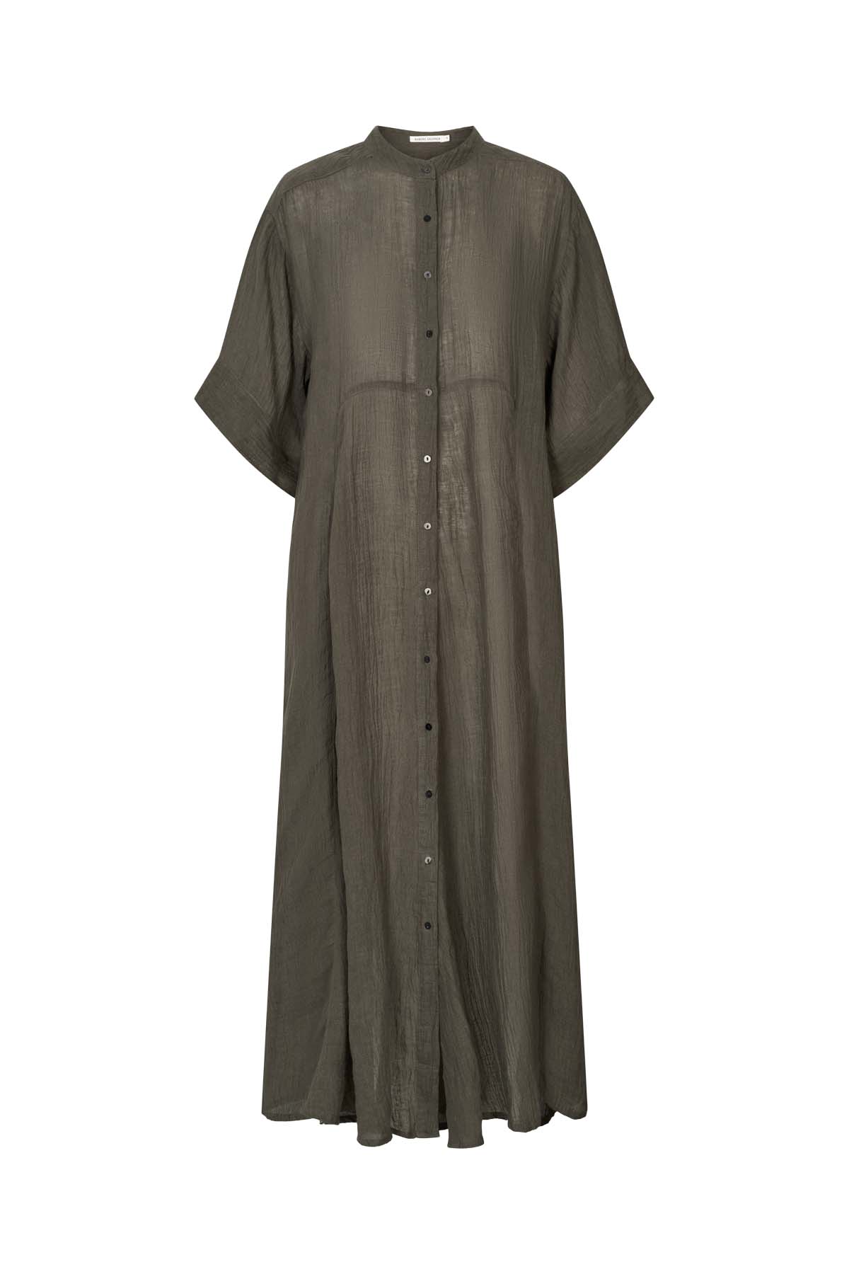 Susi - Crinkled long kaftan I Faded black