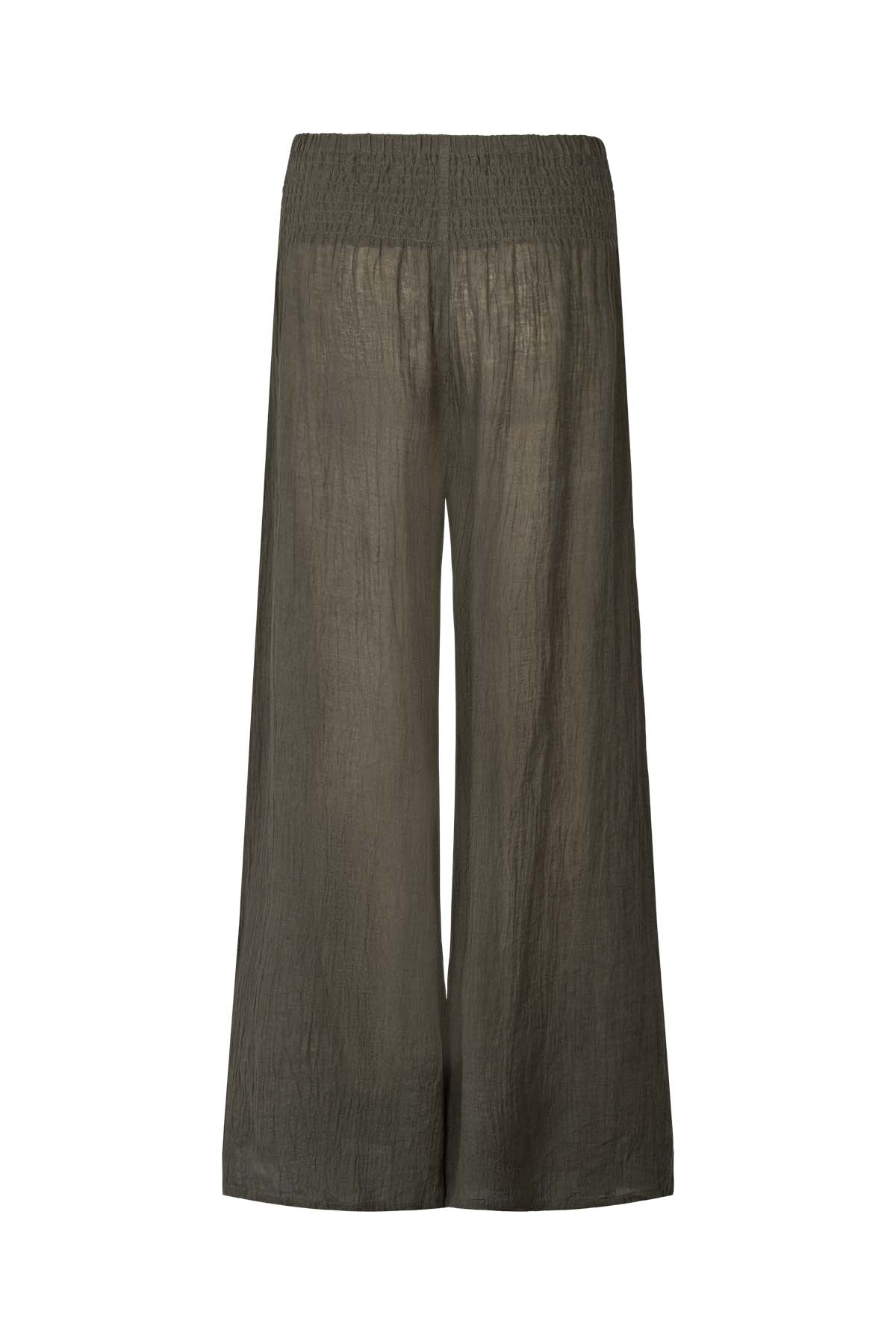 Karam - Crinkled wide leg pants I Faded black