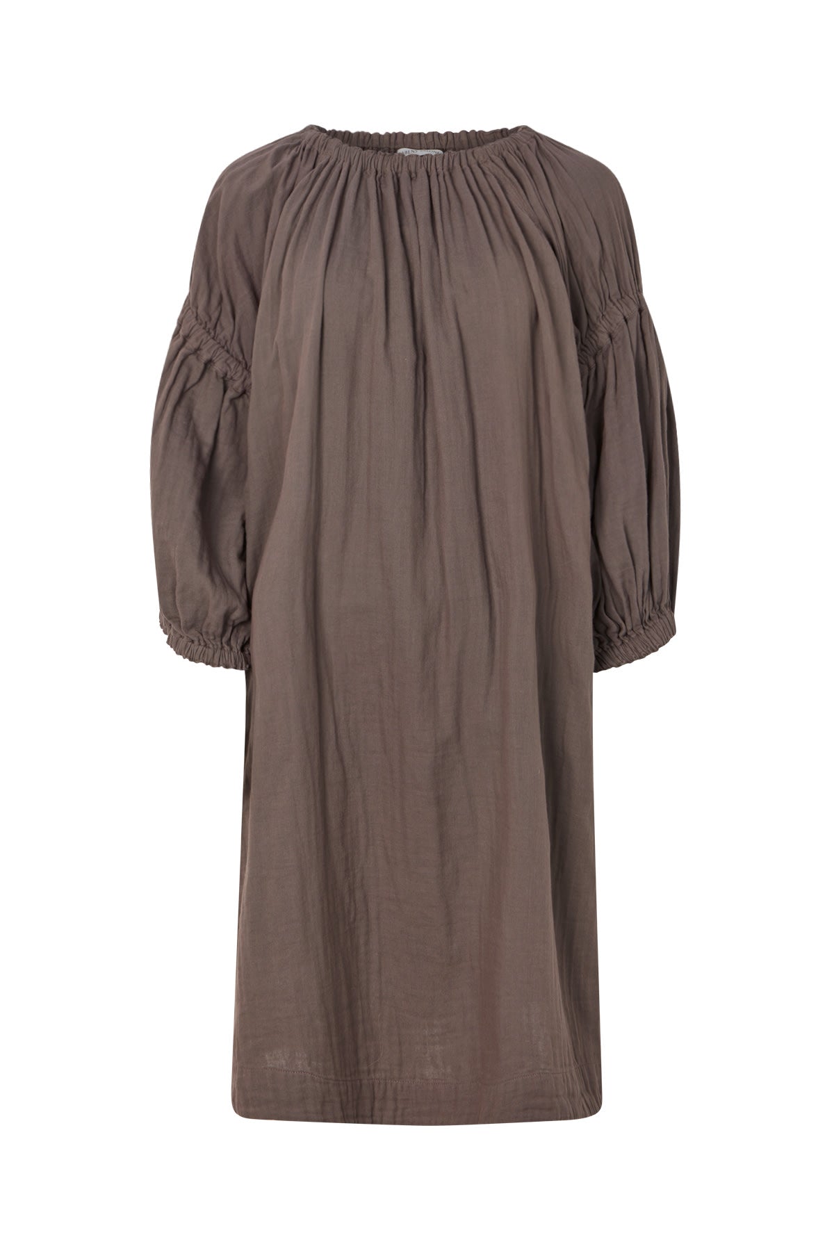 Mabel - Cotton double elasticated dress I Brown