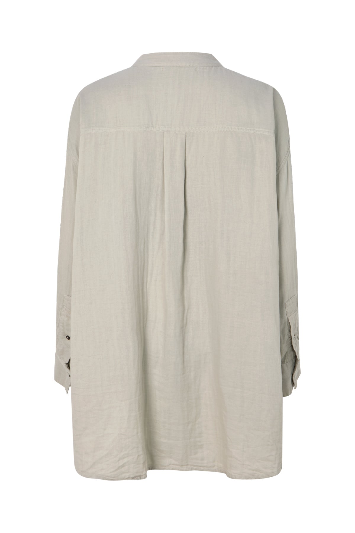 Sonja - Cotton double oversized shirt I Cement