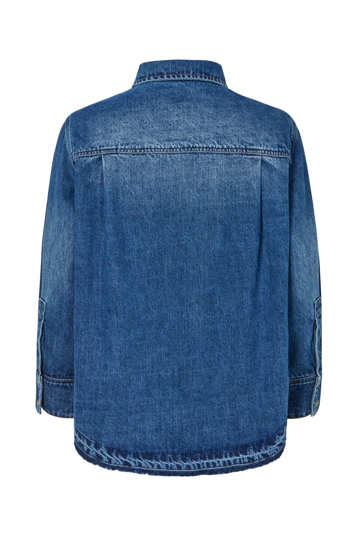 Paia - Denim bib shirt I Dark indigo