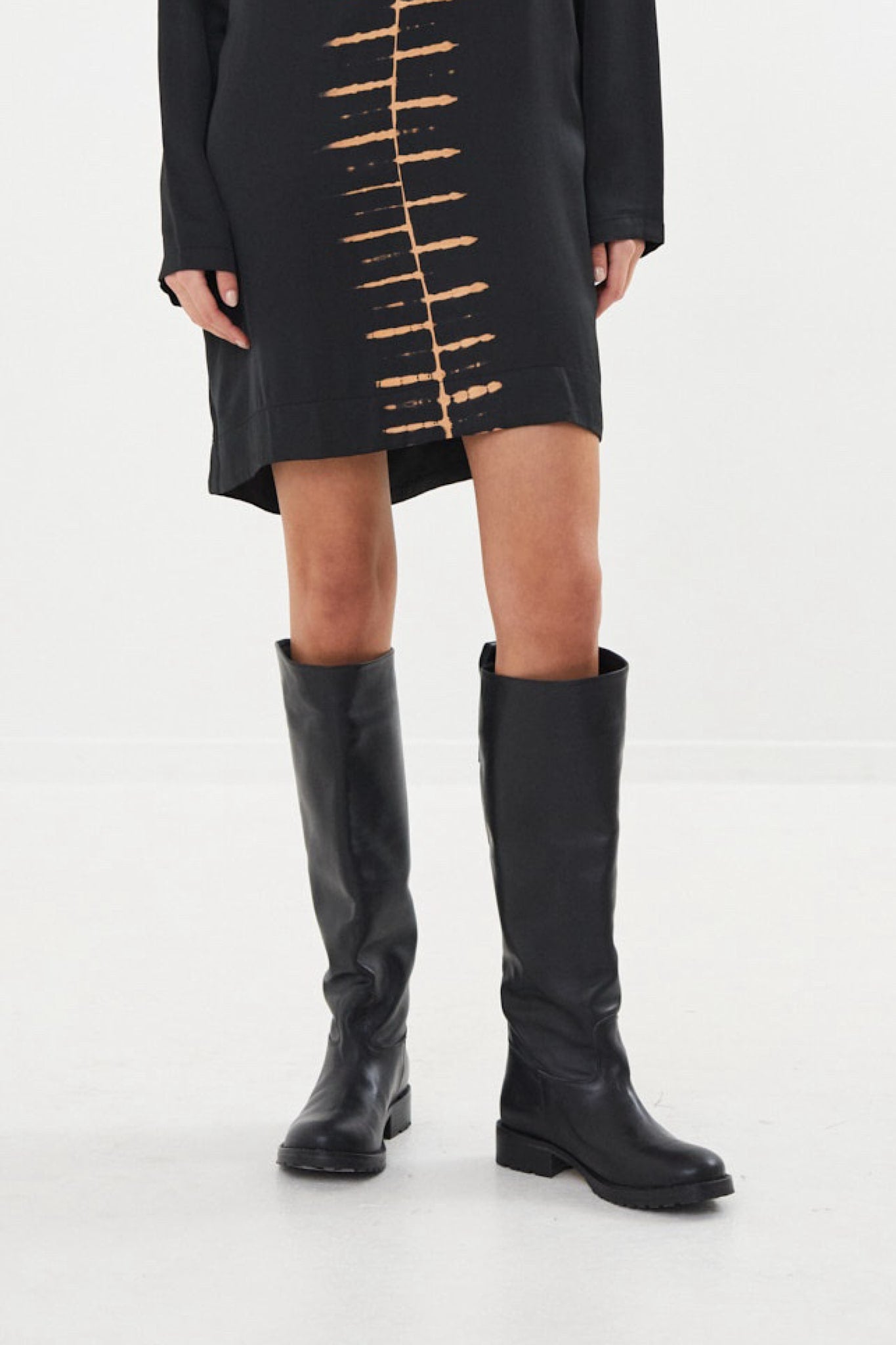 Marit - Leather riding boot I Black