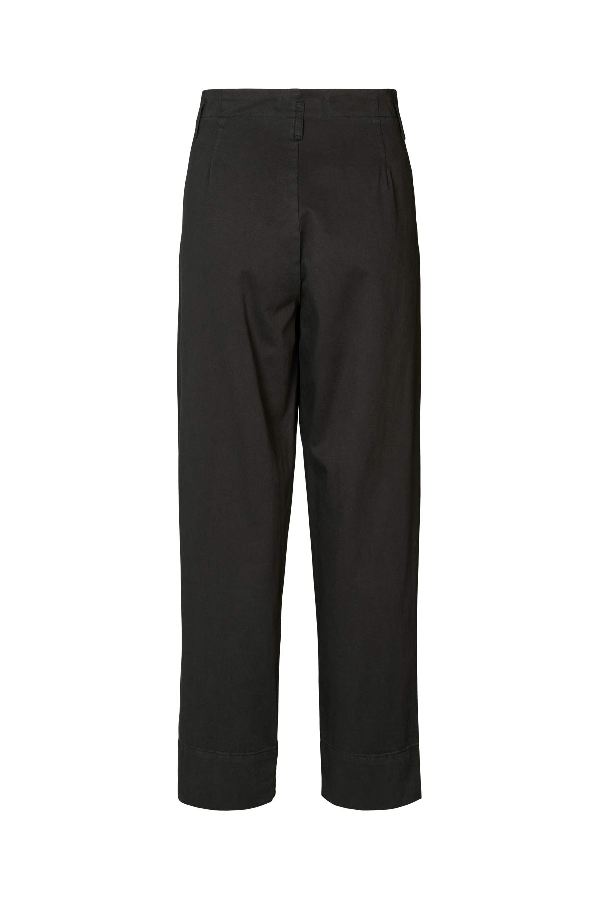Raina - Canvas light pleat pant I Faded black