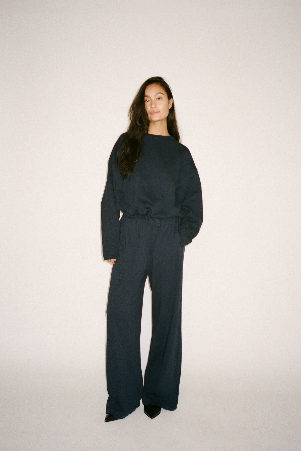 Sheela - Sweat drawstring top I Navy