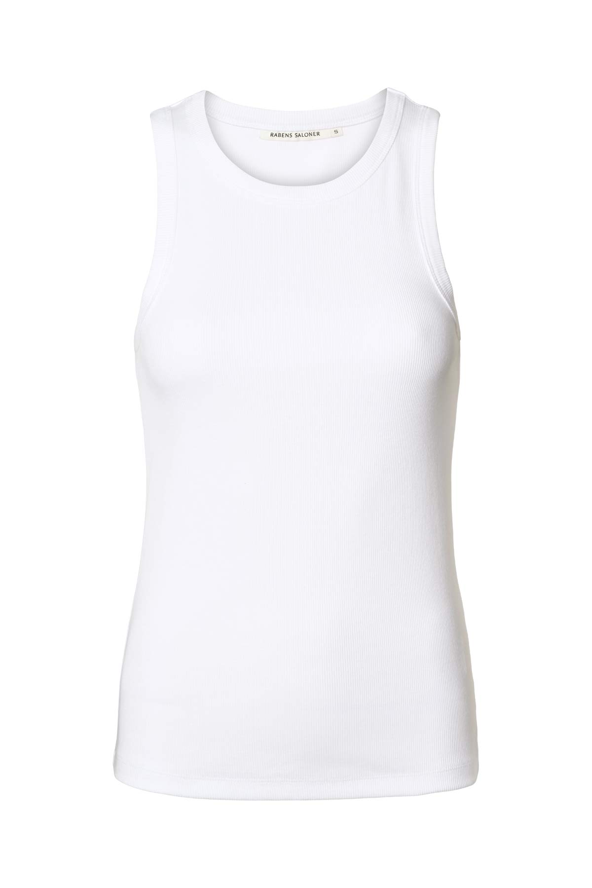 Nelle - Rib jersey tank I White