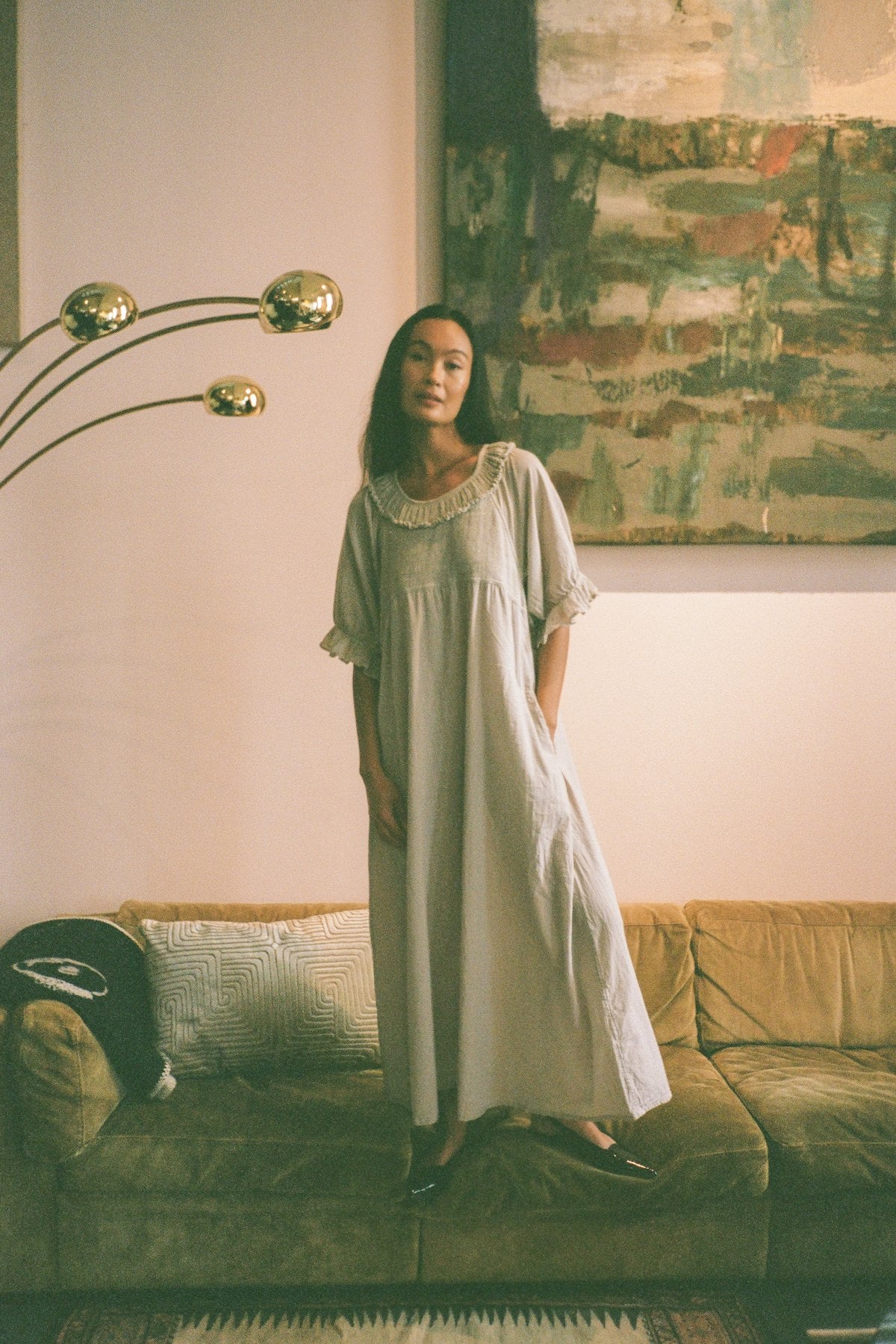 Dorothea - Cotton long angel dress I Sandy