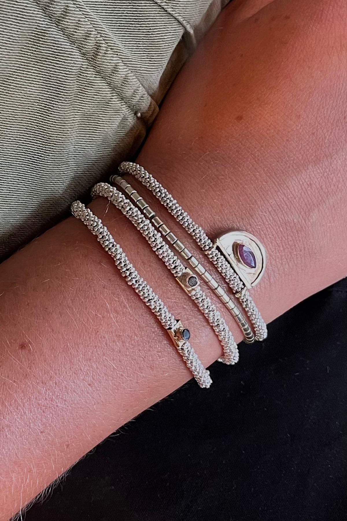 Nafsu - Tube bead bracelet I Silver