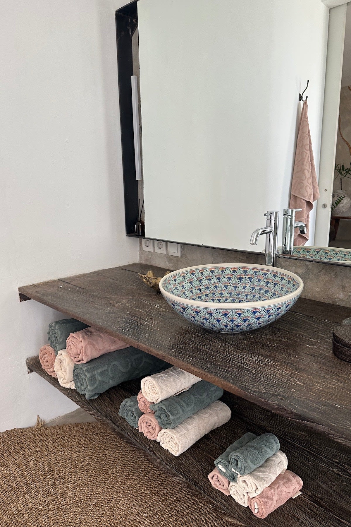 Monogram wash cloth - Wash cloth 30x30 cm I Ivory