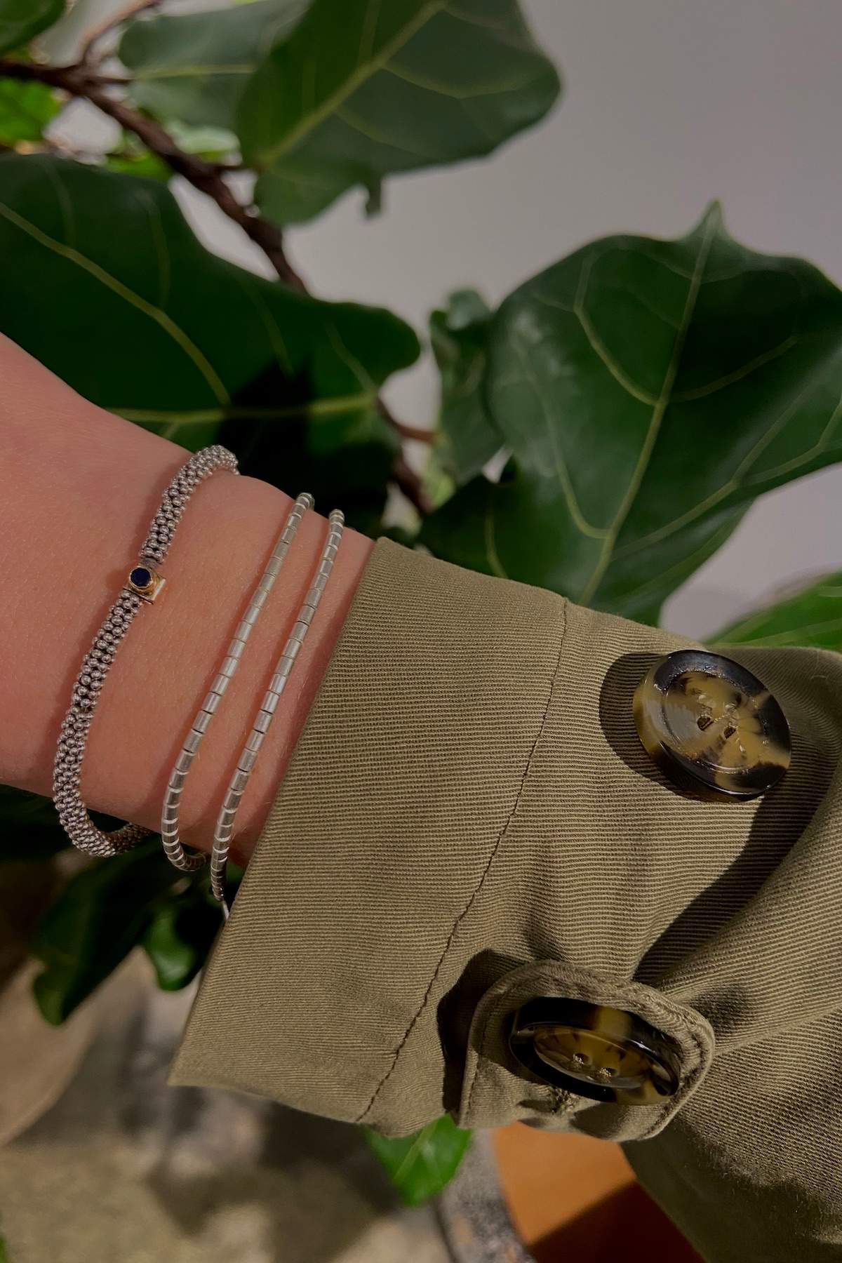 Nafsu - Tube bead bracelet I Silver