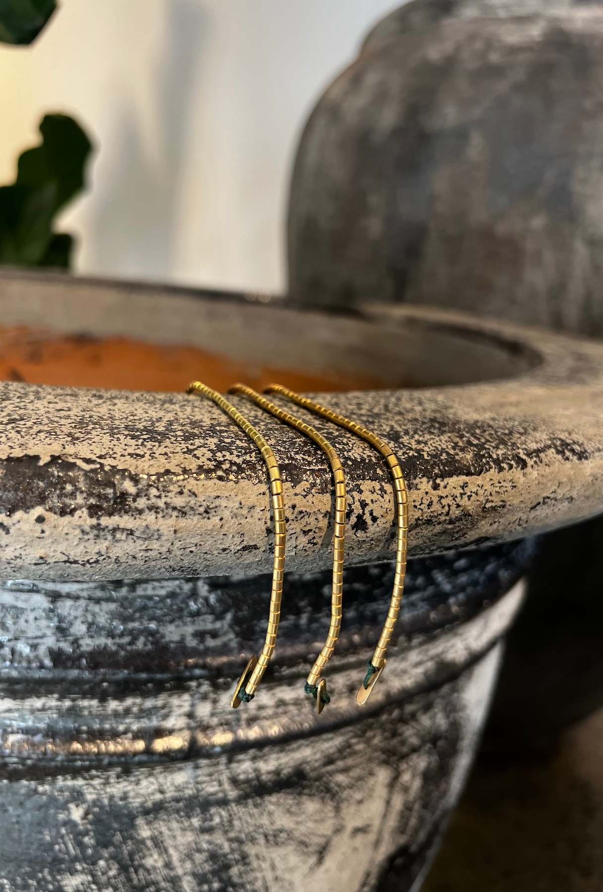 Nafsu - Tube bead bracelet I Gold plated