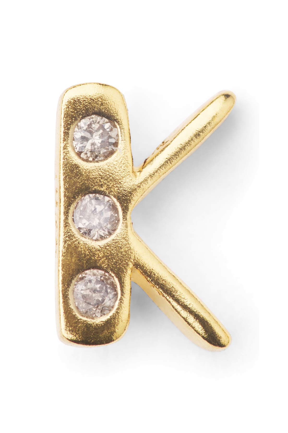 Diamond letter ear stud - Rabens Momento I Gold w/ Champaign diamond