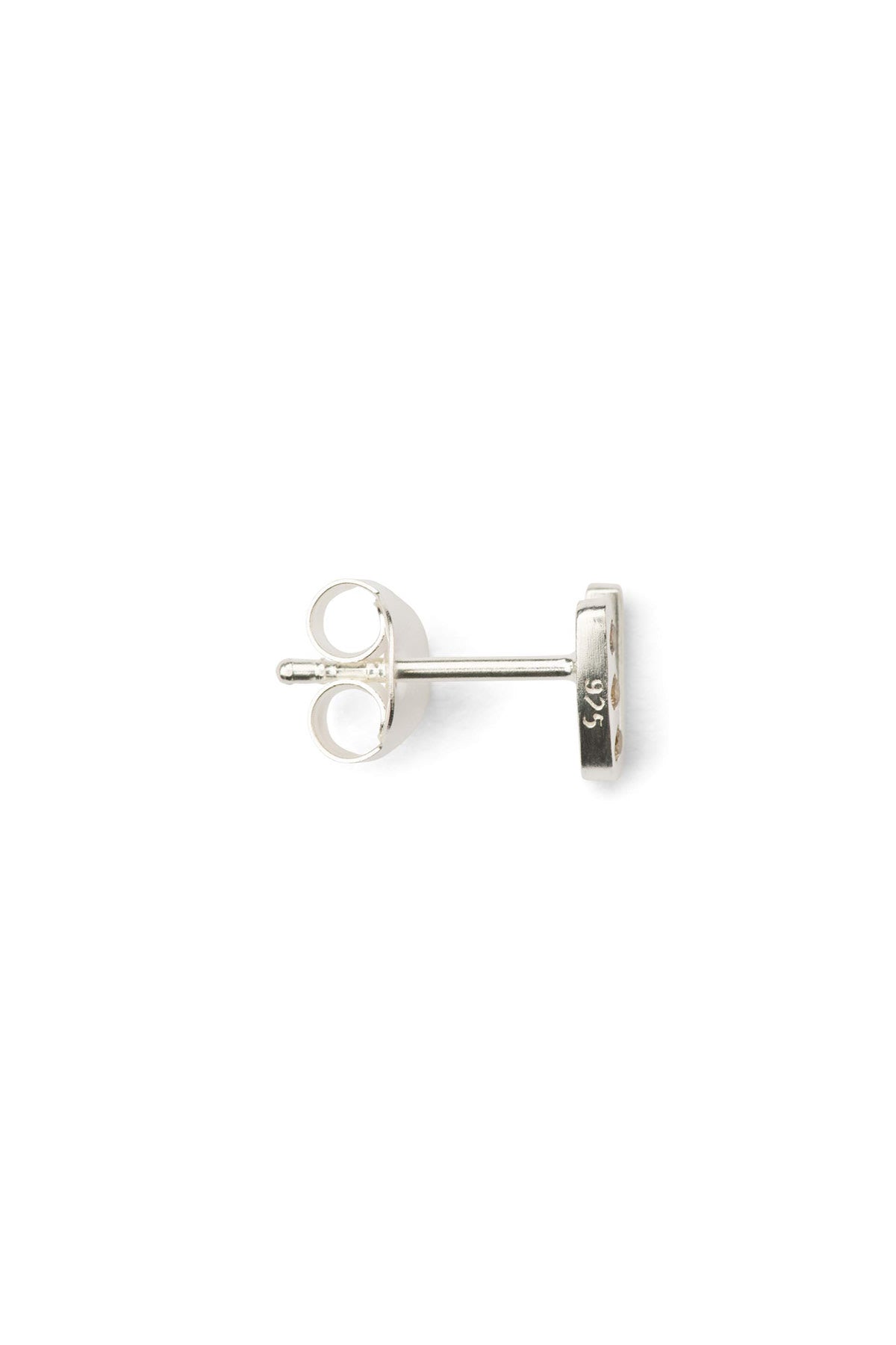 Diamond letter ear stud - Rabens Momento I Silver w/ Champagne diamond
