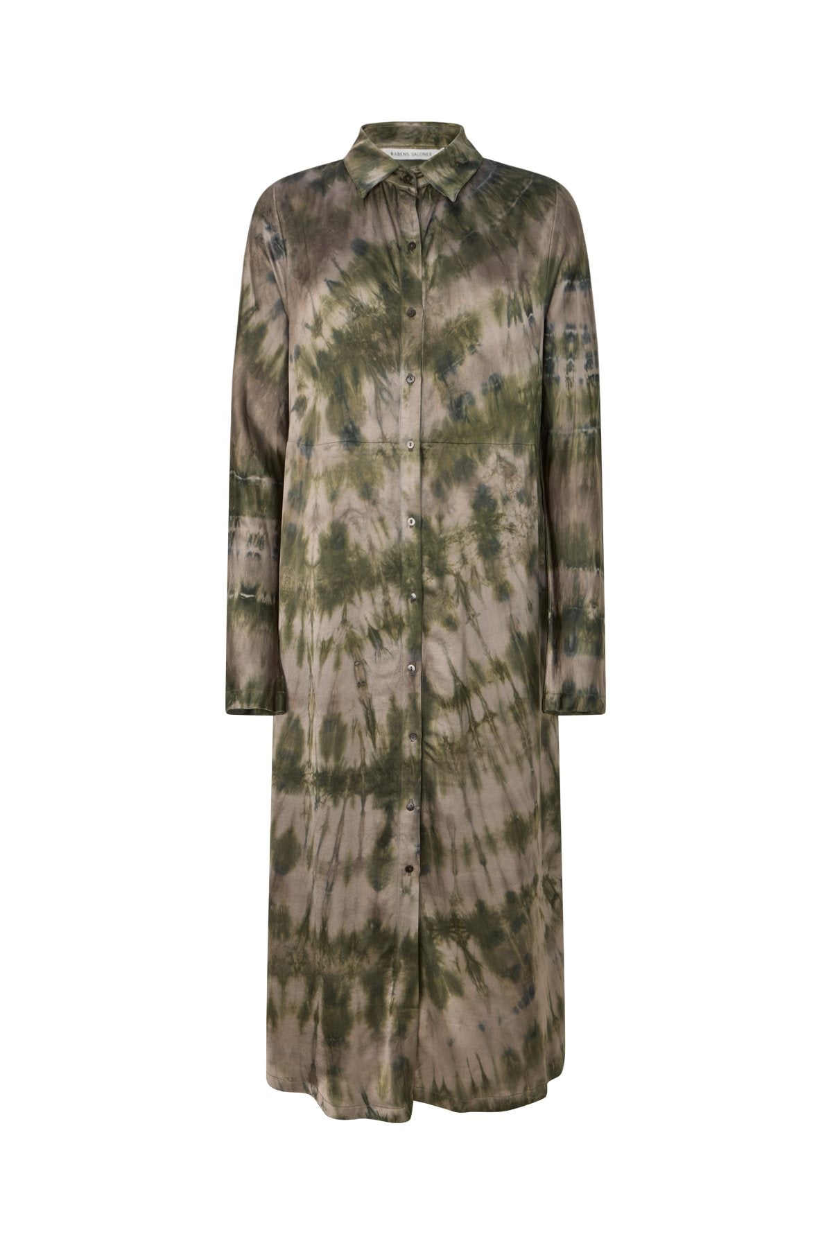 Vija - Lava button dress I Grey green combo