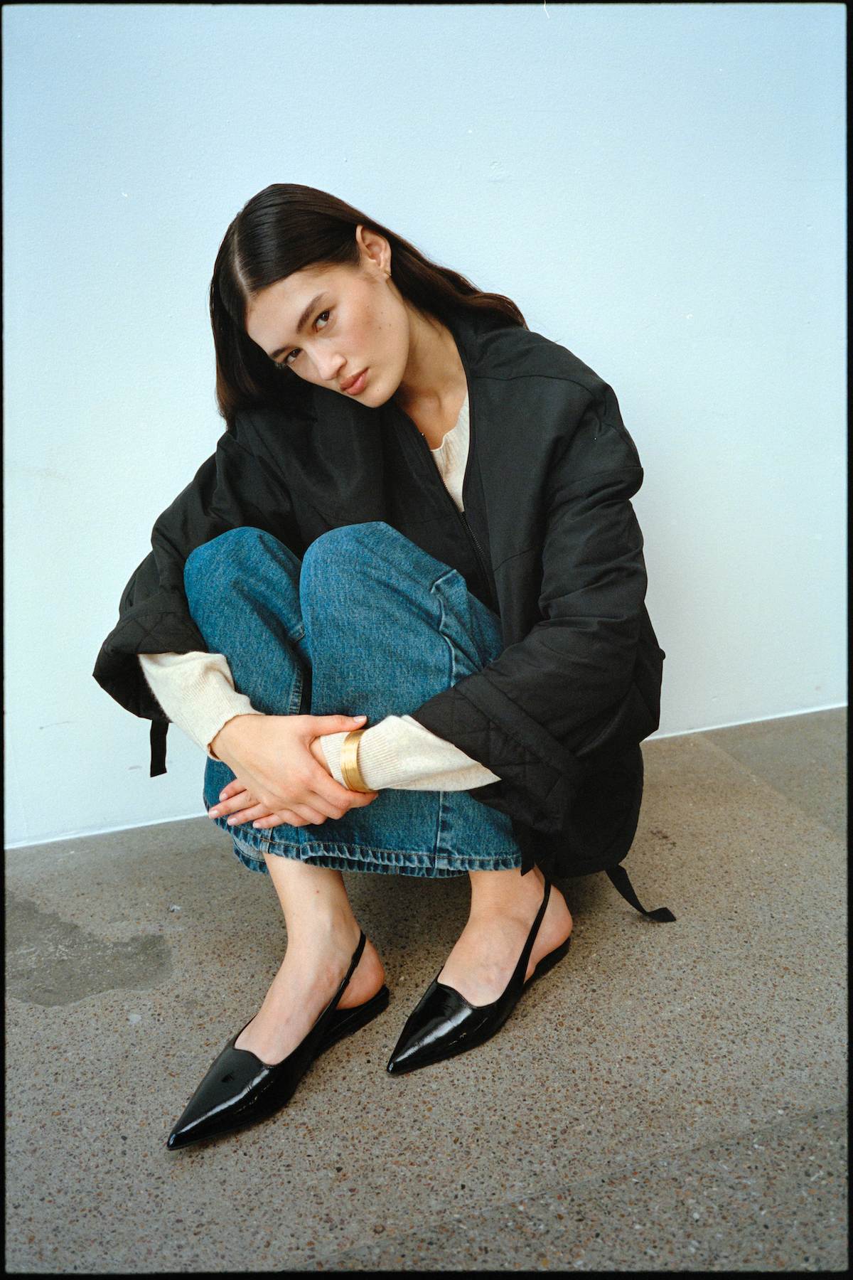 Acacie - Pointy slingback I Black