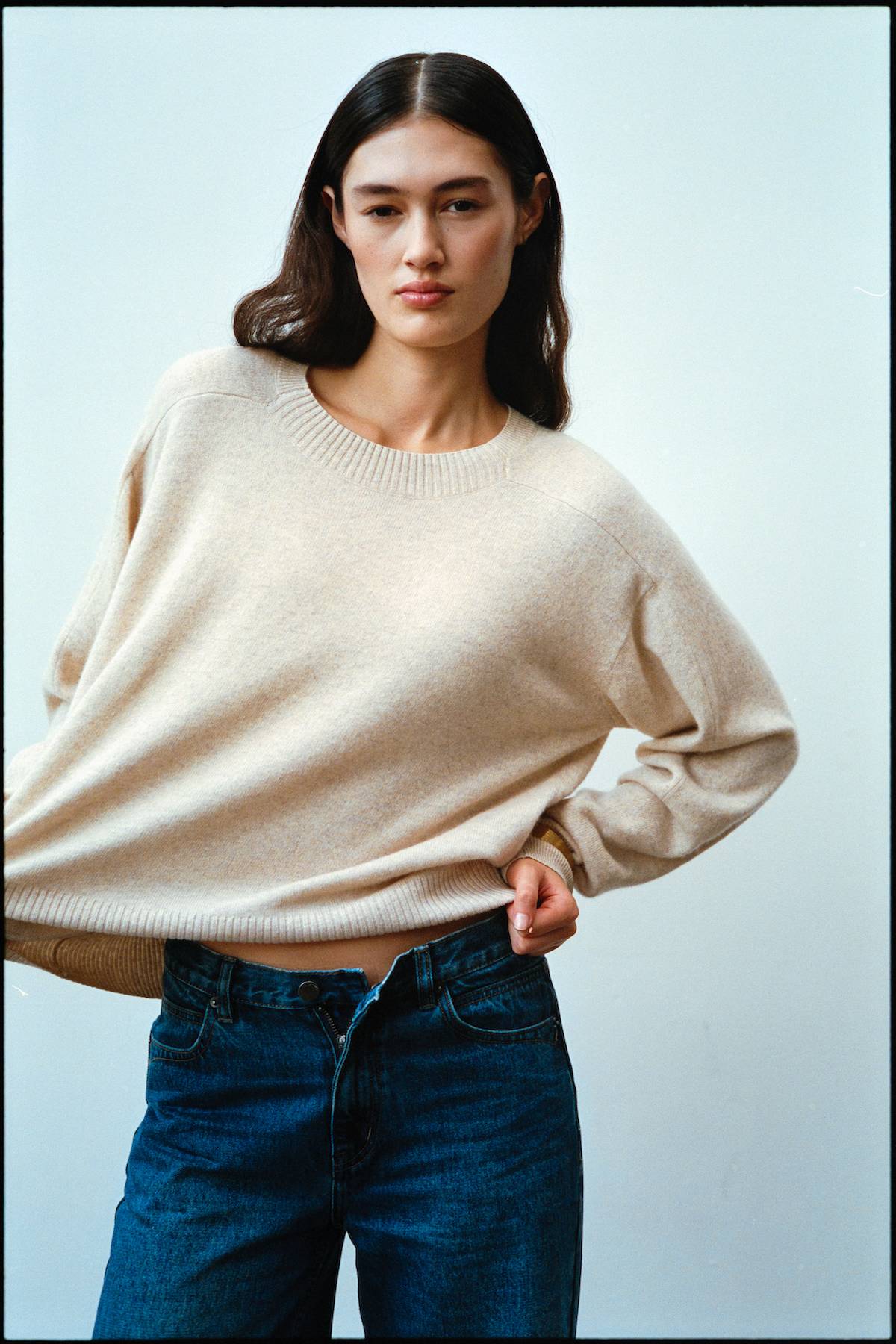 Dalani - Woolcash boxy sweater I Oatmeal melange