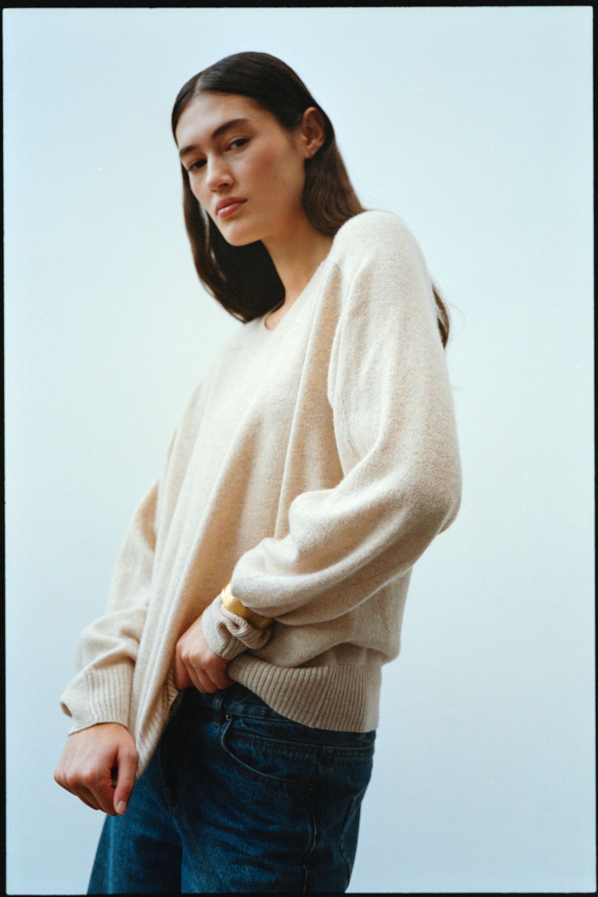 Dalani - Woolcash boxy sweater I Oatmeal melange