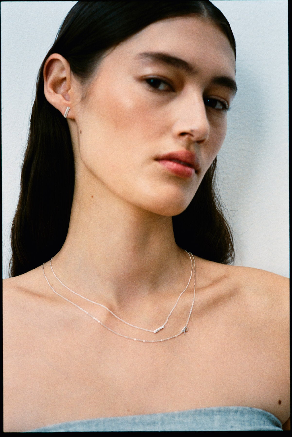 Diamond letter necklace - Rabens Momento I Silver w/ Champaign diamond