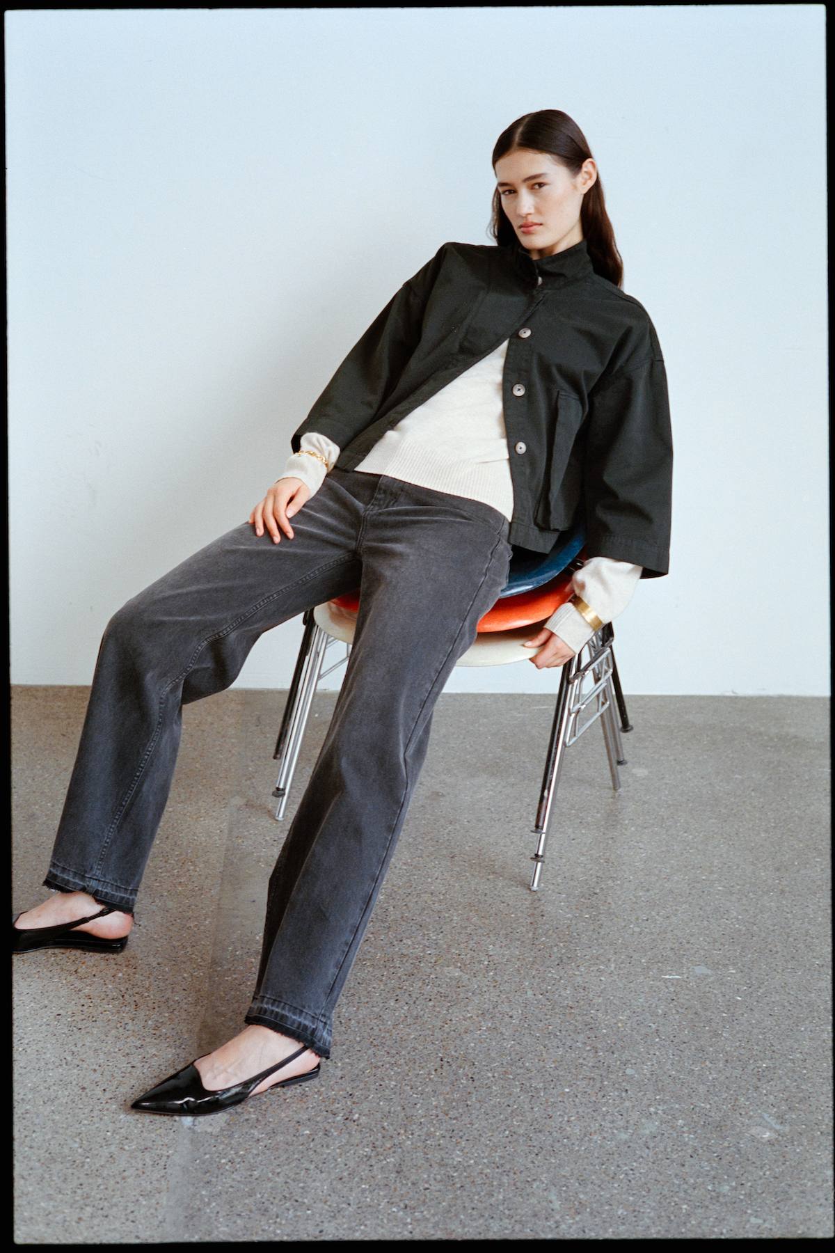 Acacie - Pointy slingback I Black