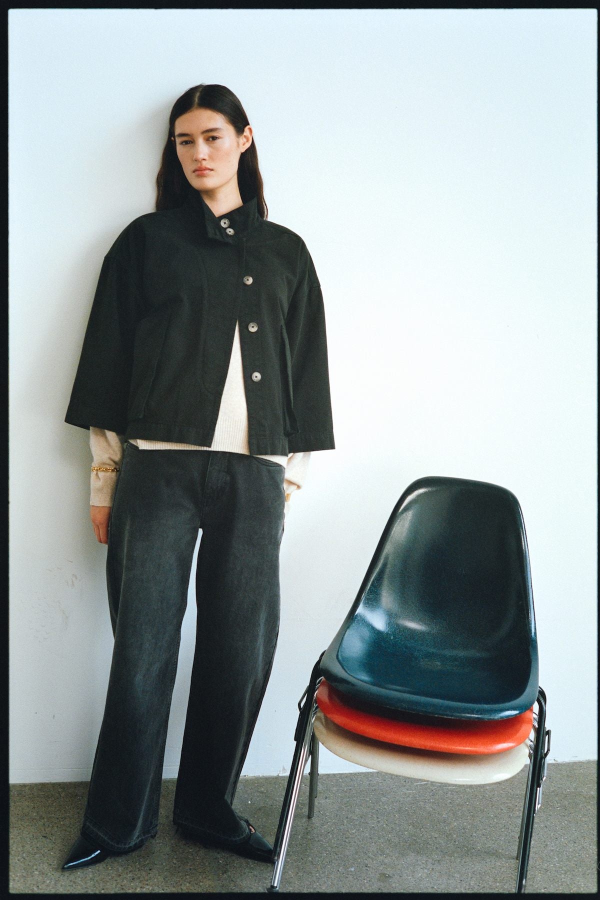 Katje - Canvas light jacket I Faded black