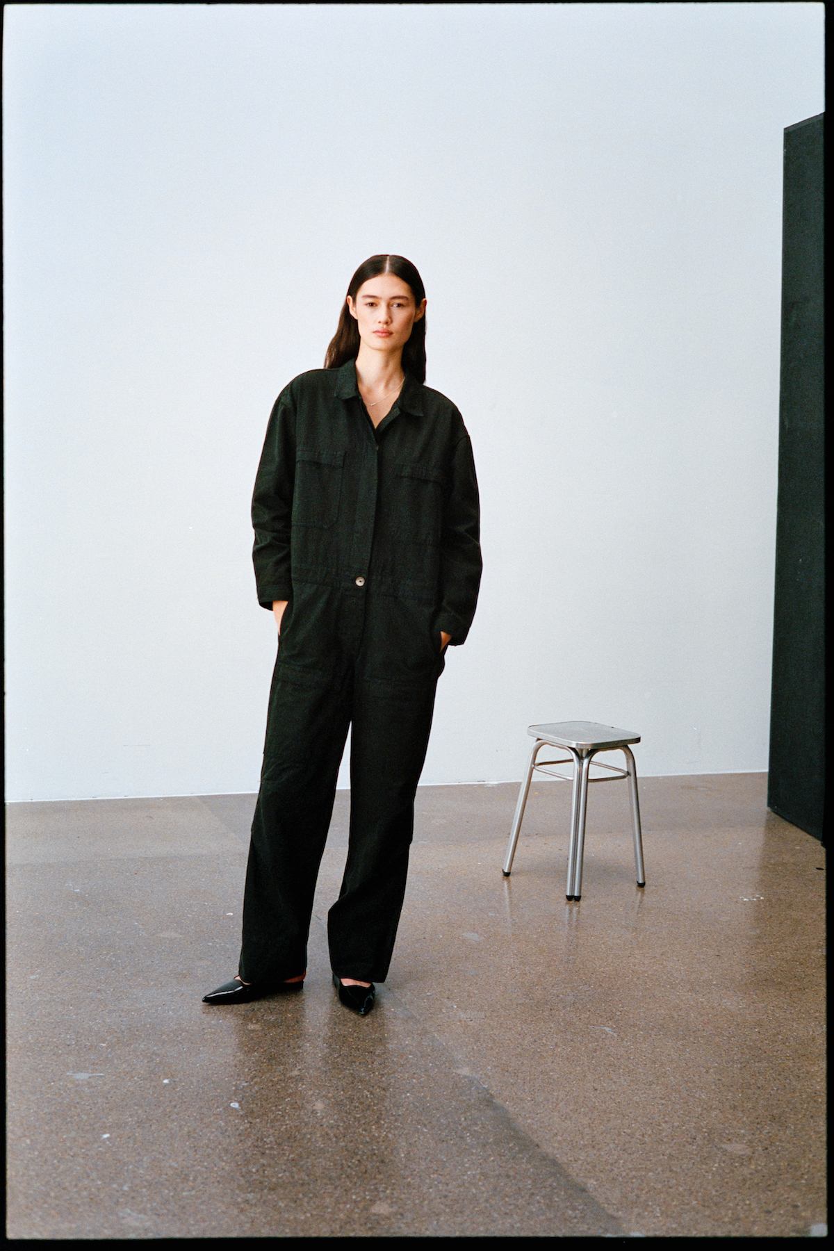 Jozette - Canvas light jumpsuit I Faded black