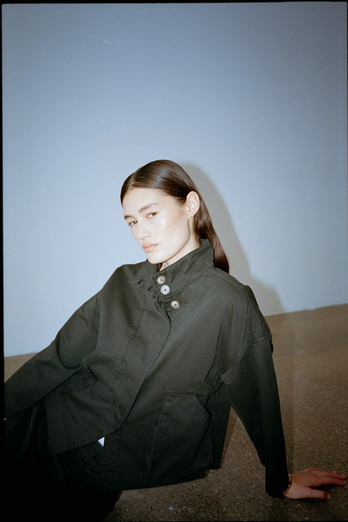 Katje - Canvas light jacket I Faded black