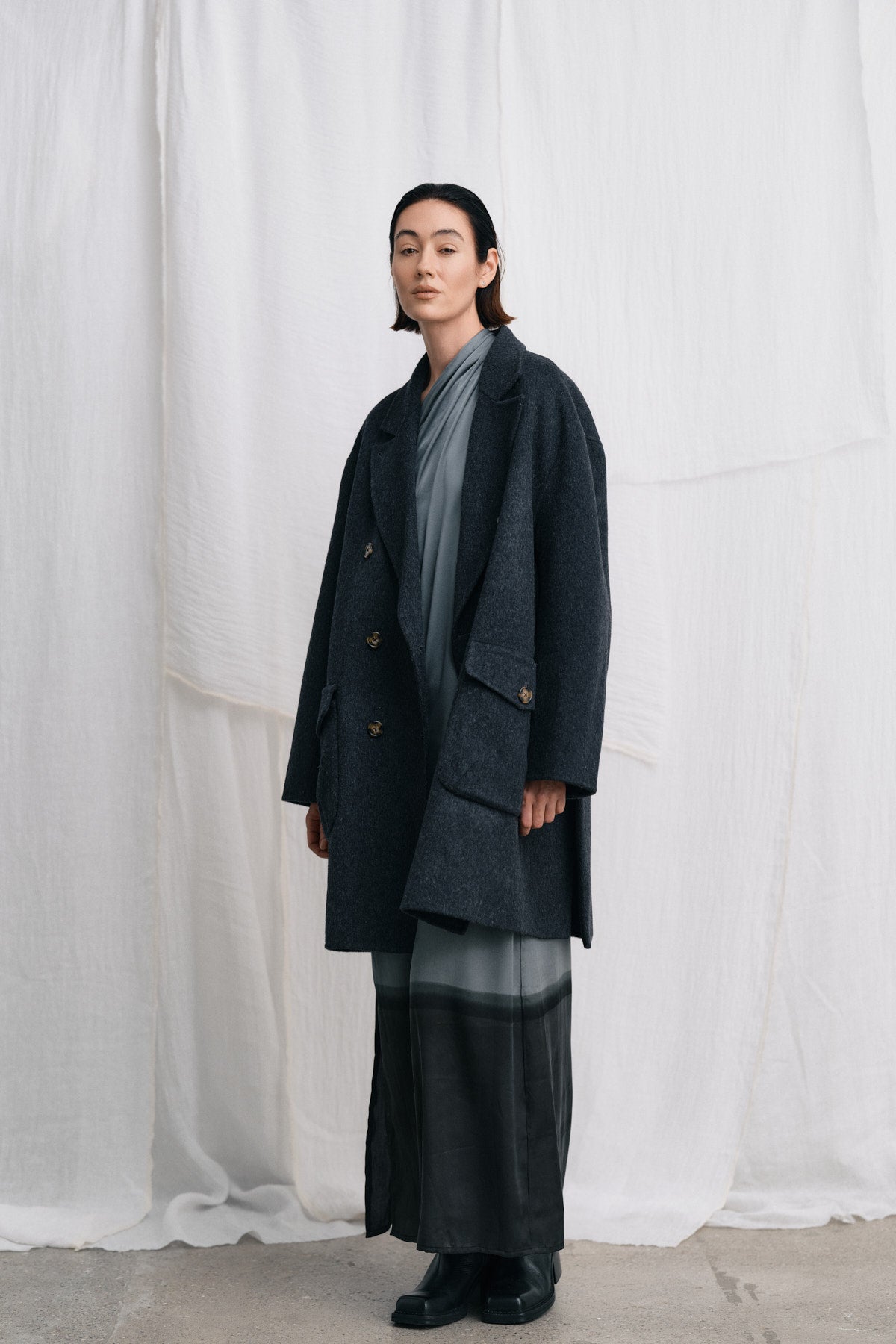 Madia - Horizon dress I Grey/black
