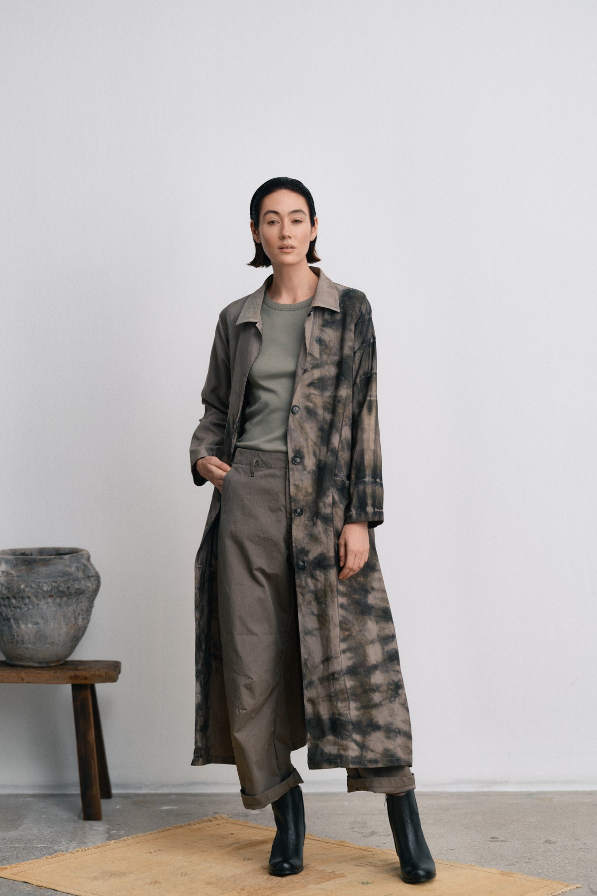 October - Utility shaped pants I Asphalt
