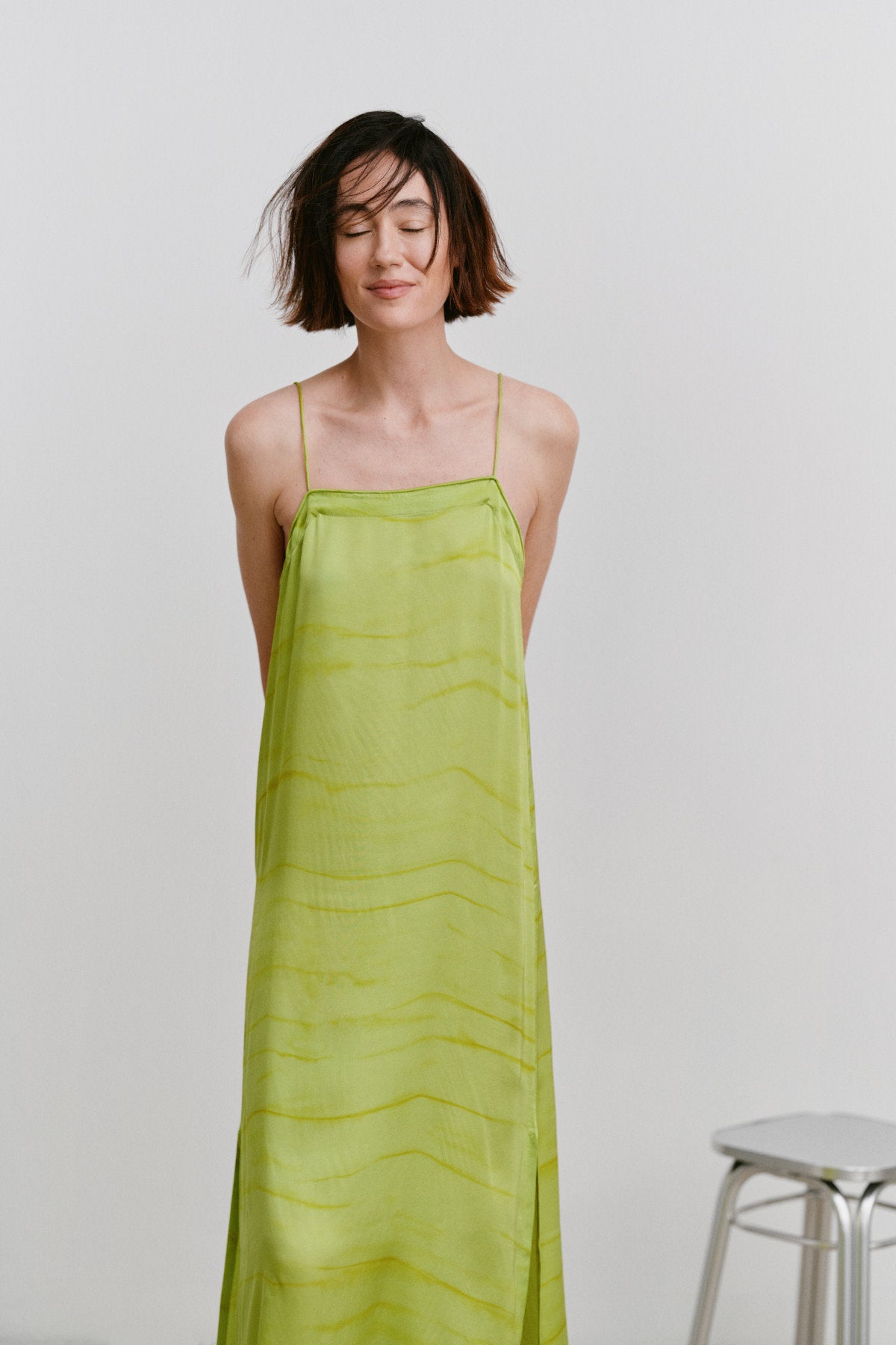 Laurentine - Chartreuse camisole dress I Chartreuse